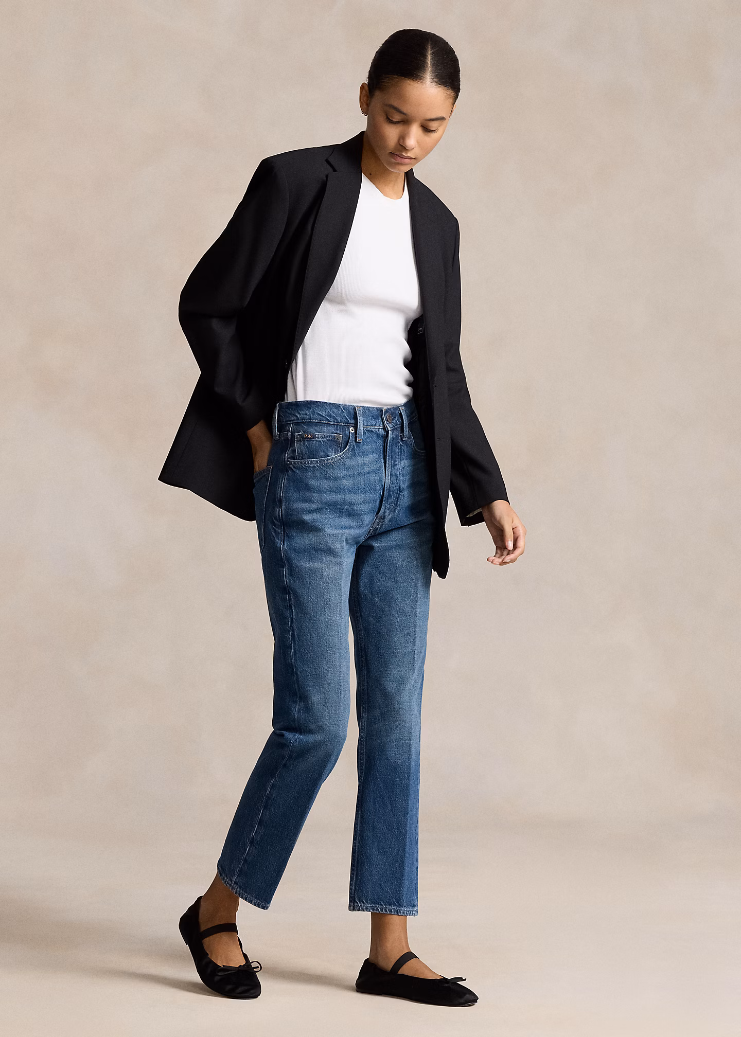 High-Rise Relaxed-Straight 3/4-Jeans - RALPH LAUREN OUTLET