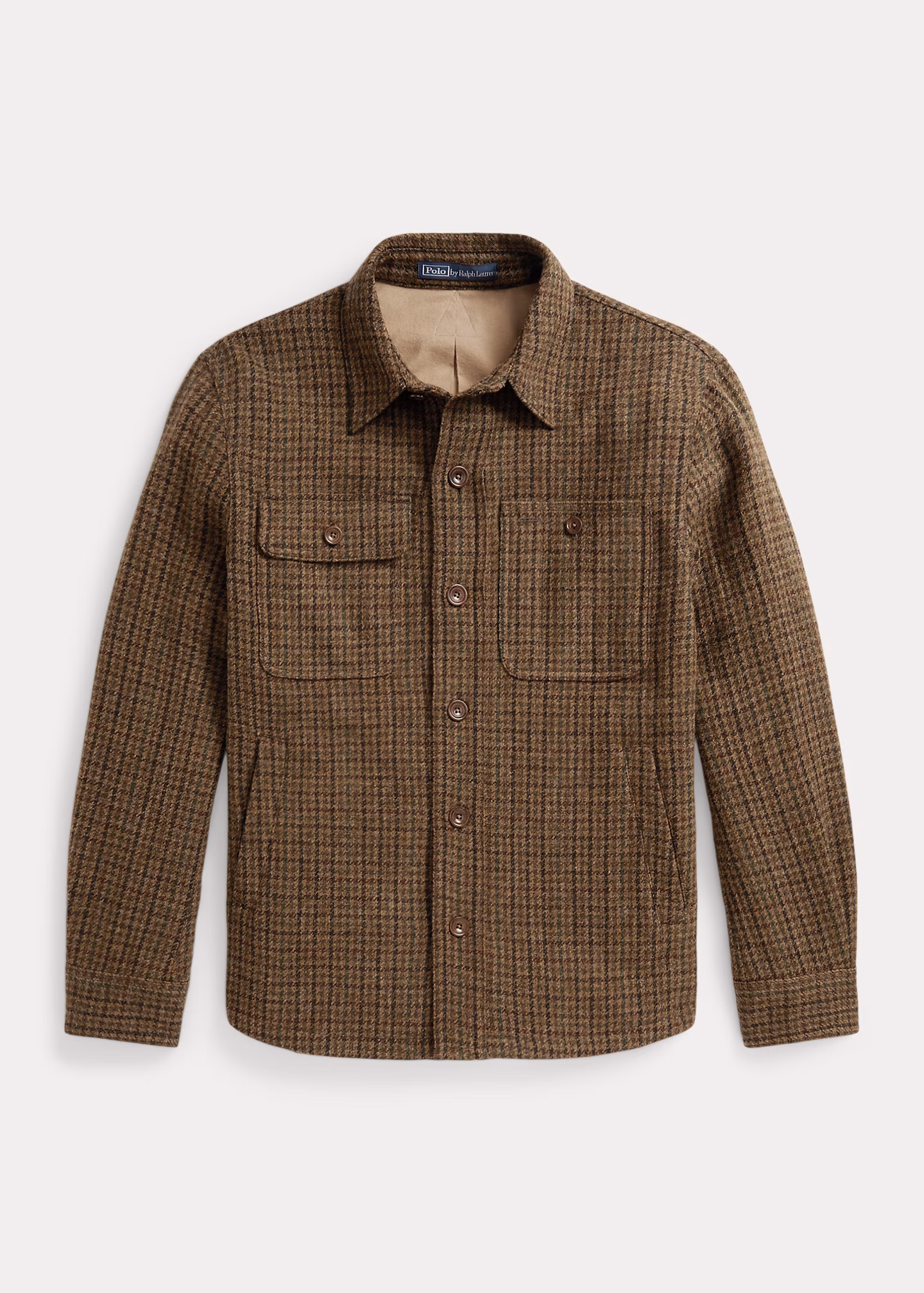 Karierte Hemdjacke aus Wolltwill - RALPH LAUREN OUTLET