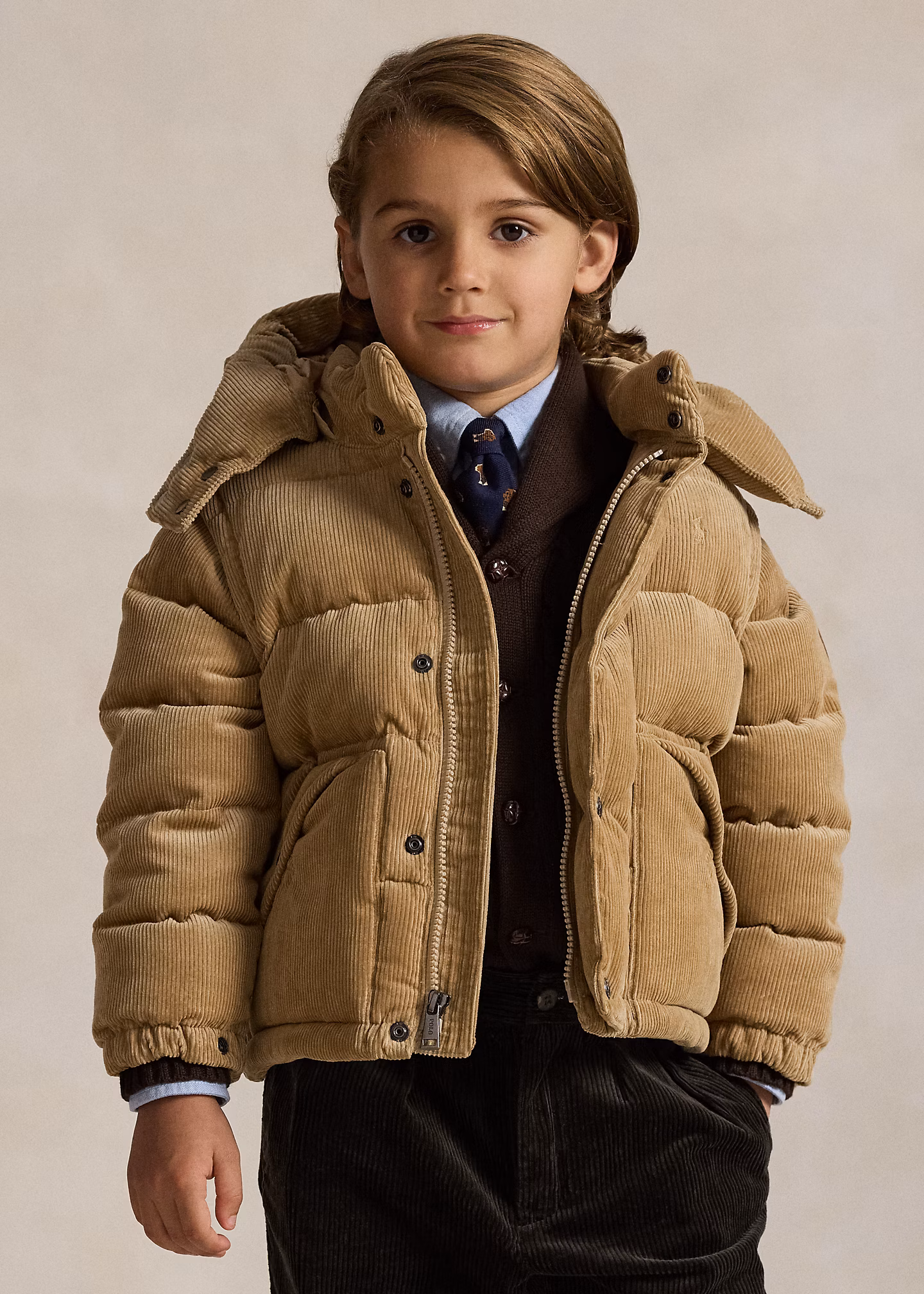 Vielseitige Daunenjacke aus Kordsamt - RALPH LAUREN OUTLET