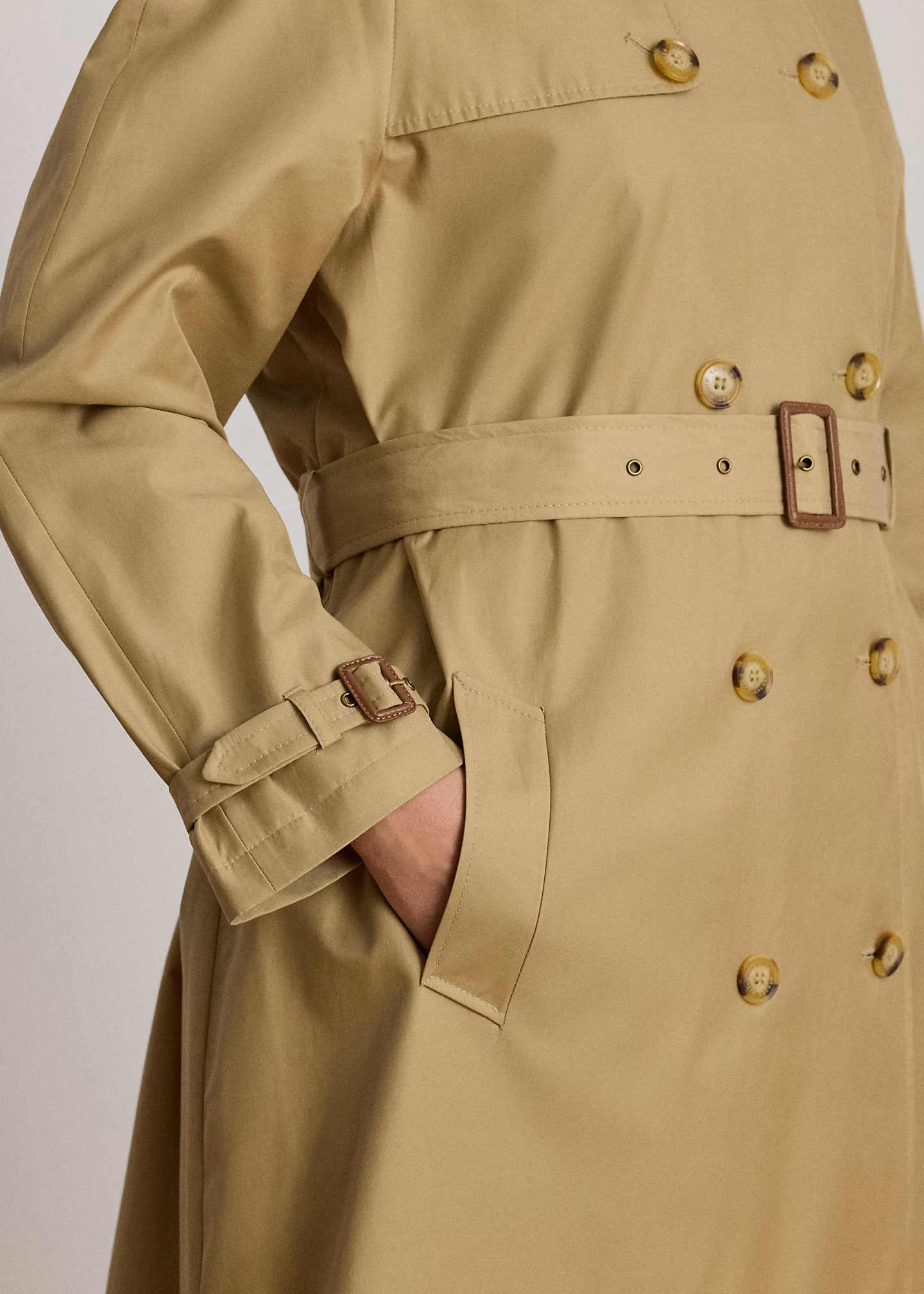 Zweireihiger Trenchcoat mit Gürtel - RALPH LAUREN OUTLET