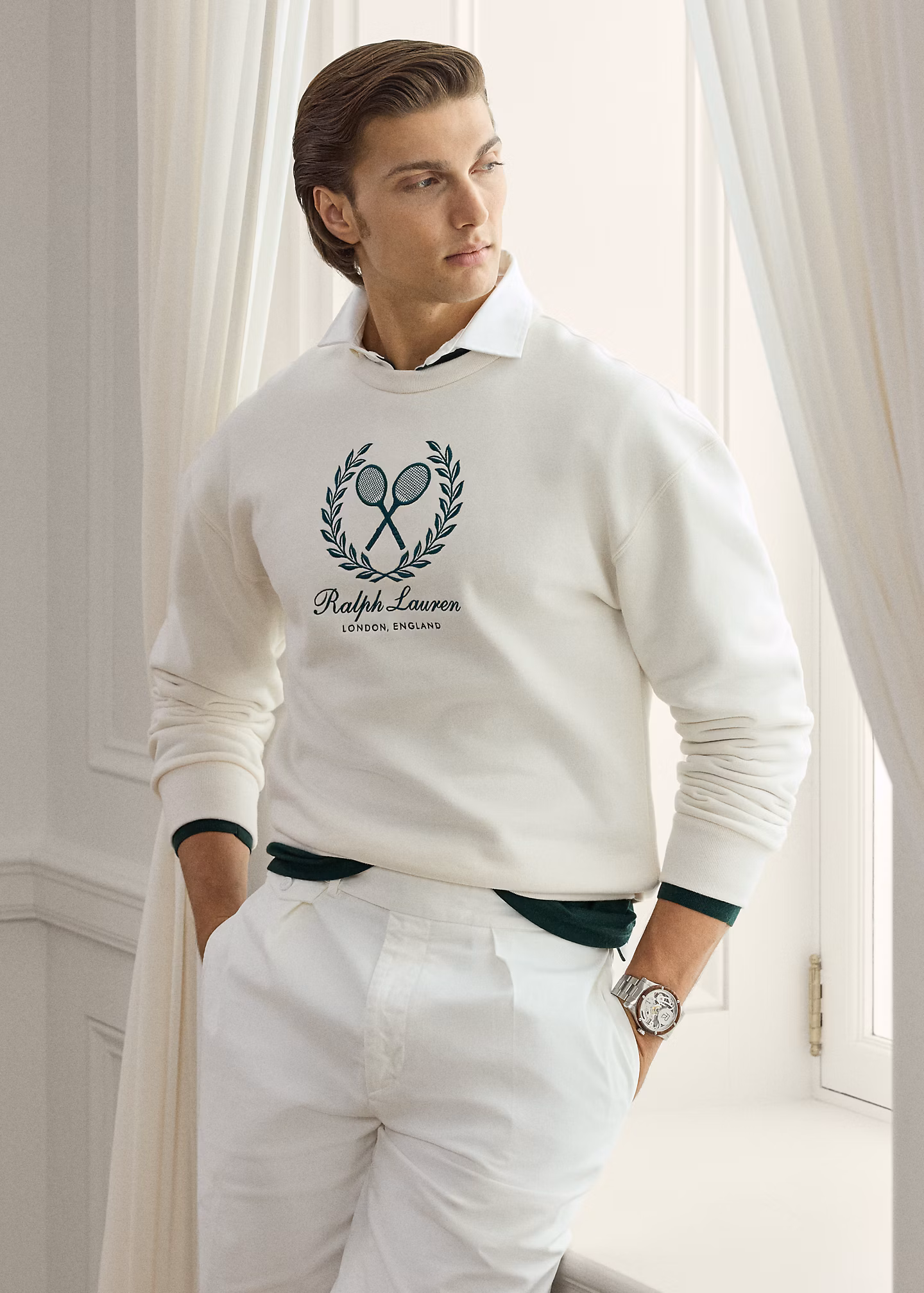 Baumwoll-Kaschmir-Sweatshirt mit Wappen - RALPH LAUREN OUTLET