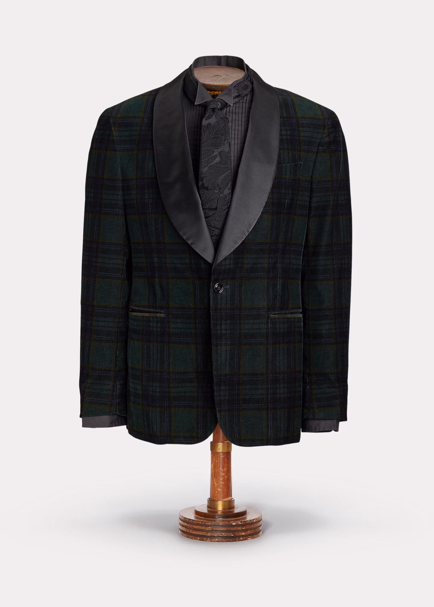 Smokingjacke aus kariertem Kordsamt - RALPH LAUREN OUTLET