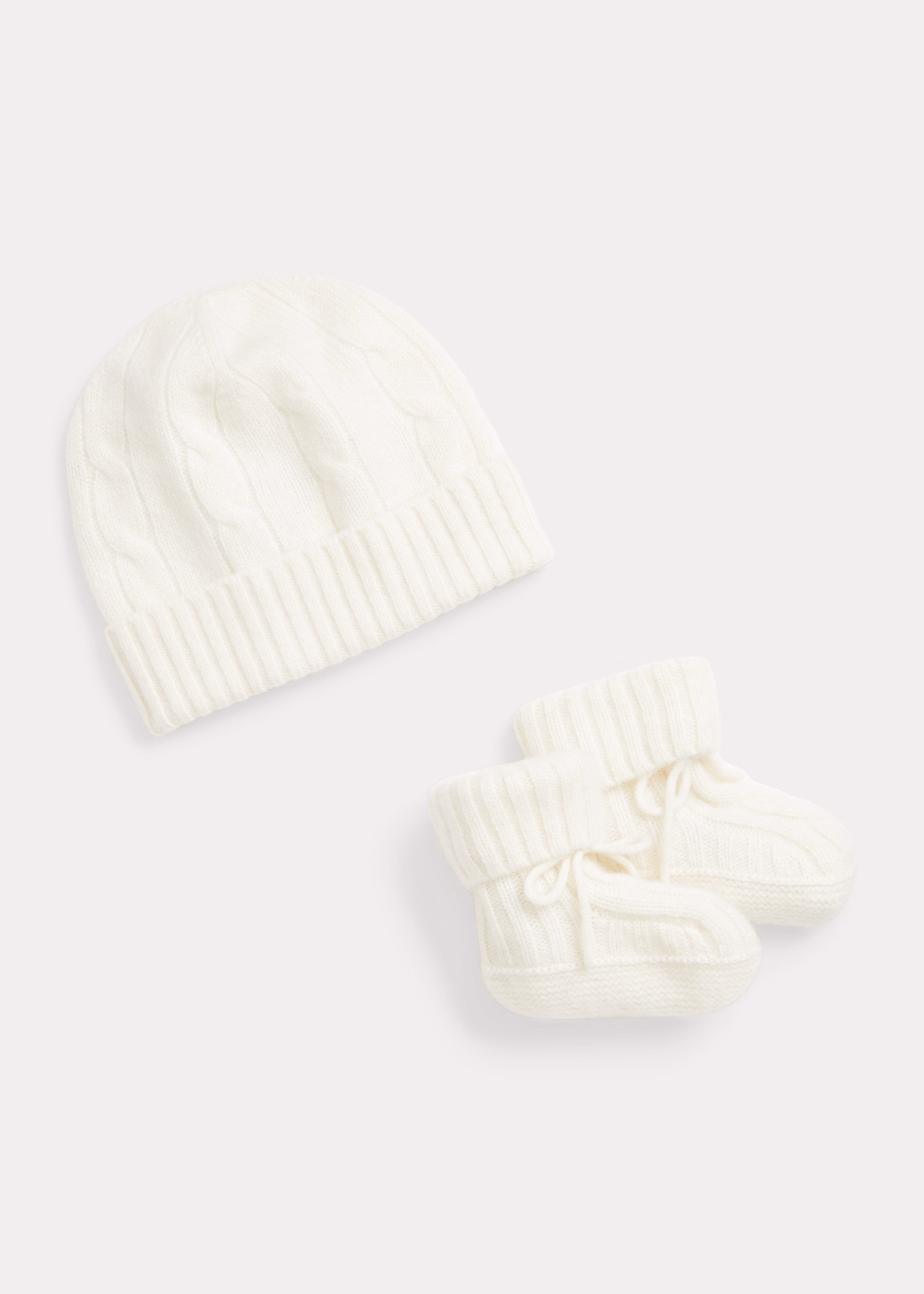 Kaschmirmütze und Babyschuhe im Set - RALPH LAUREN OUTLET