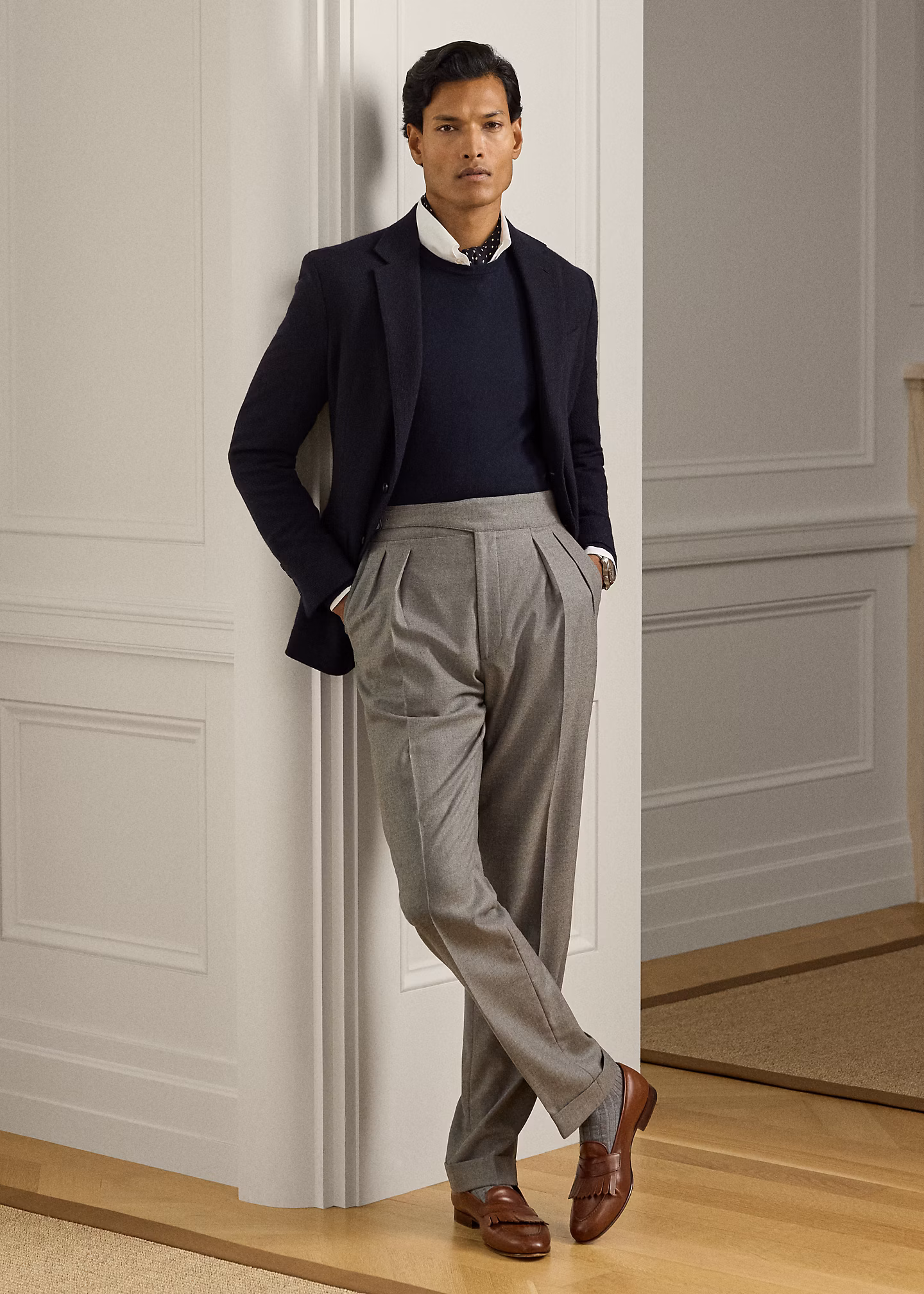 Handgeschneiderte Anzughose aus Flanell - RALPH LAUREN OUTLET