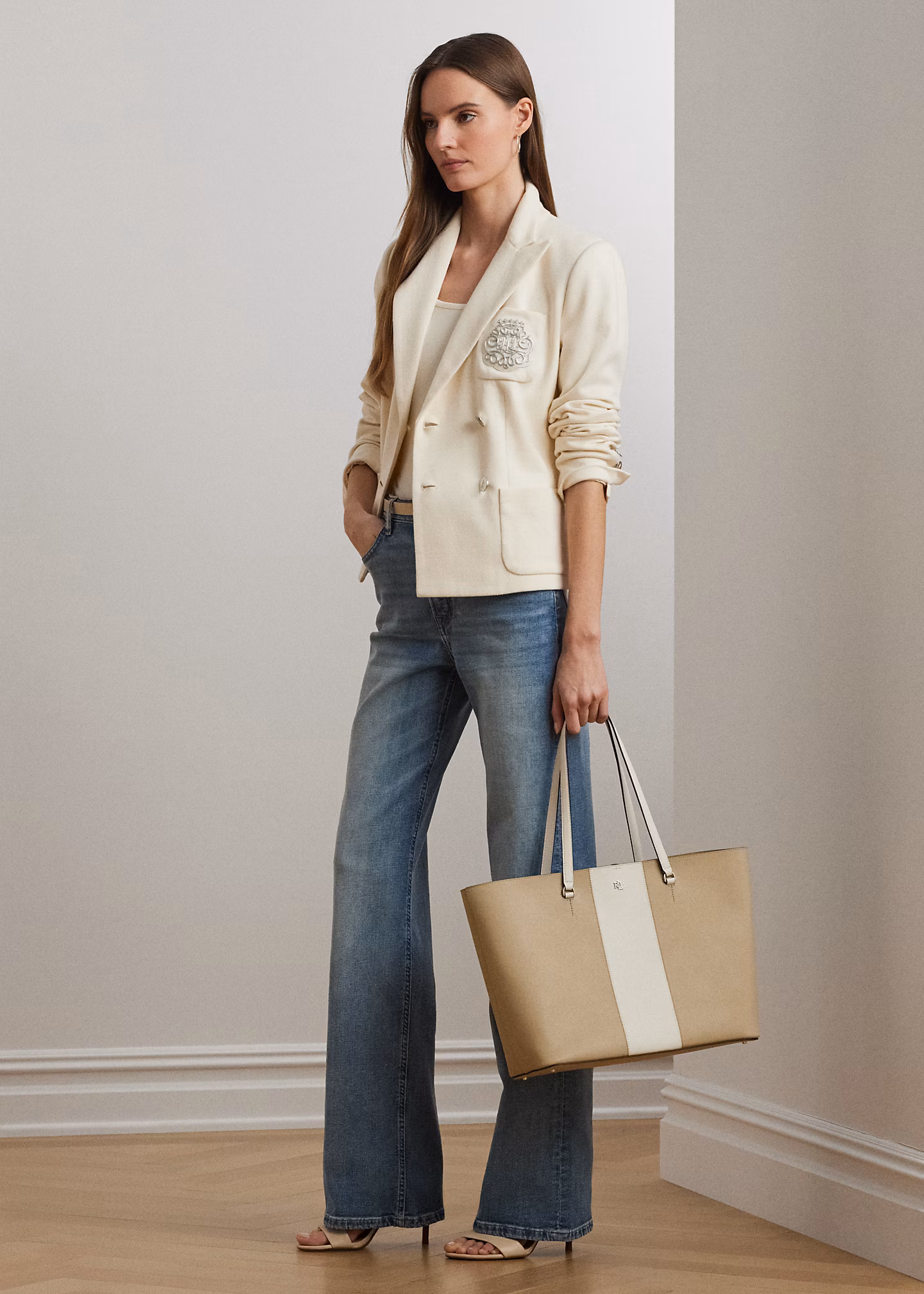 Zweireihiger Blazer aus Jacquard - RALPH LAUREN OUTLET