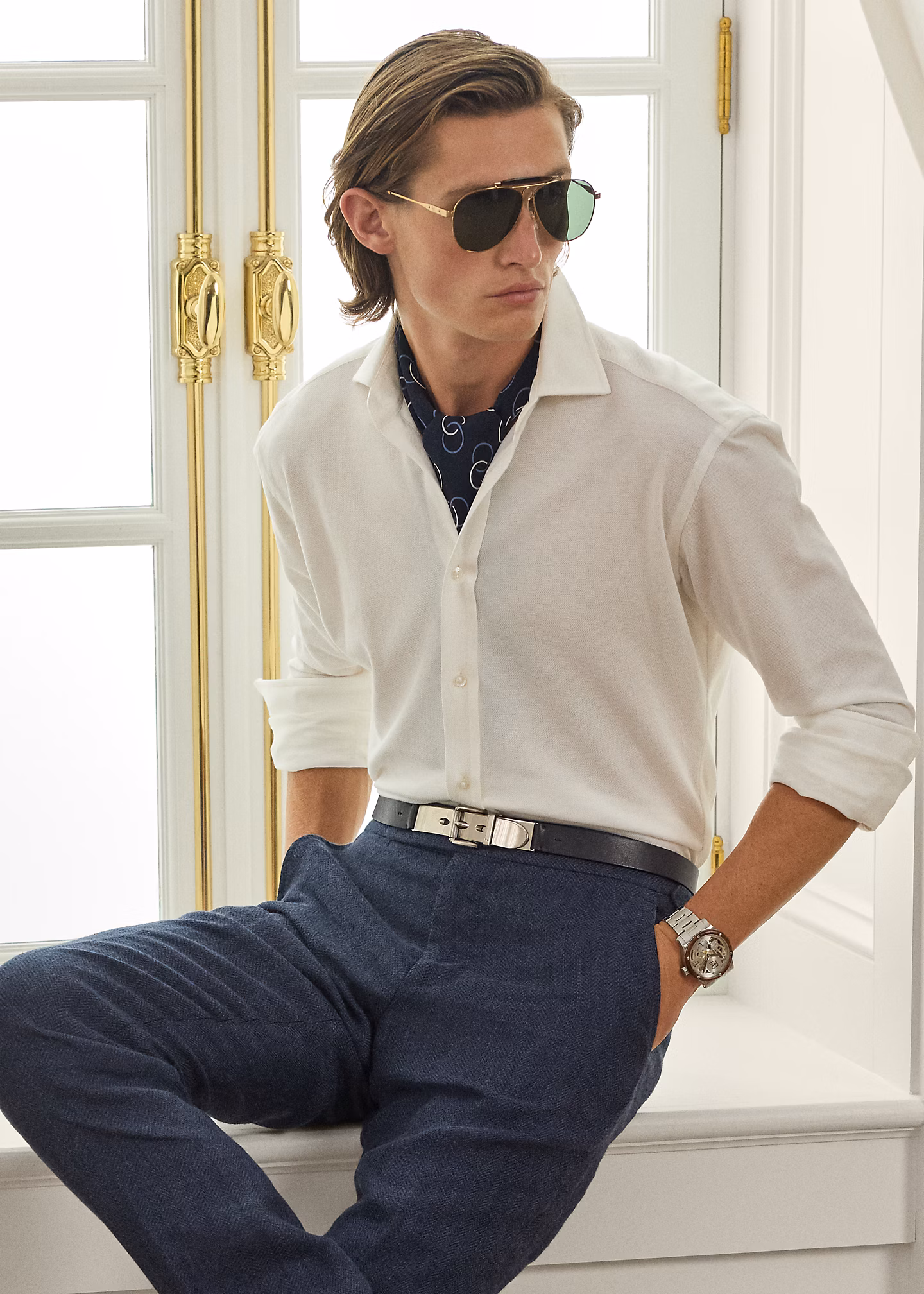 Oxfordhemd aus Baumwollpiqué - RALPH LAUREN OUTLET