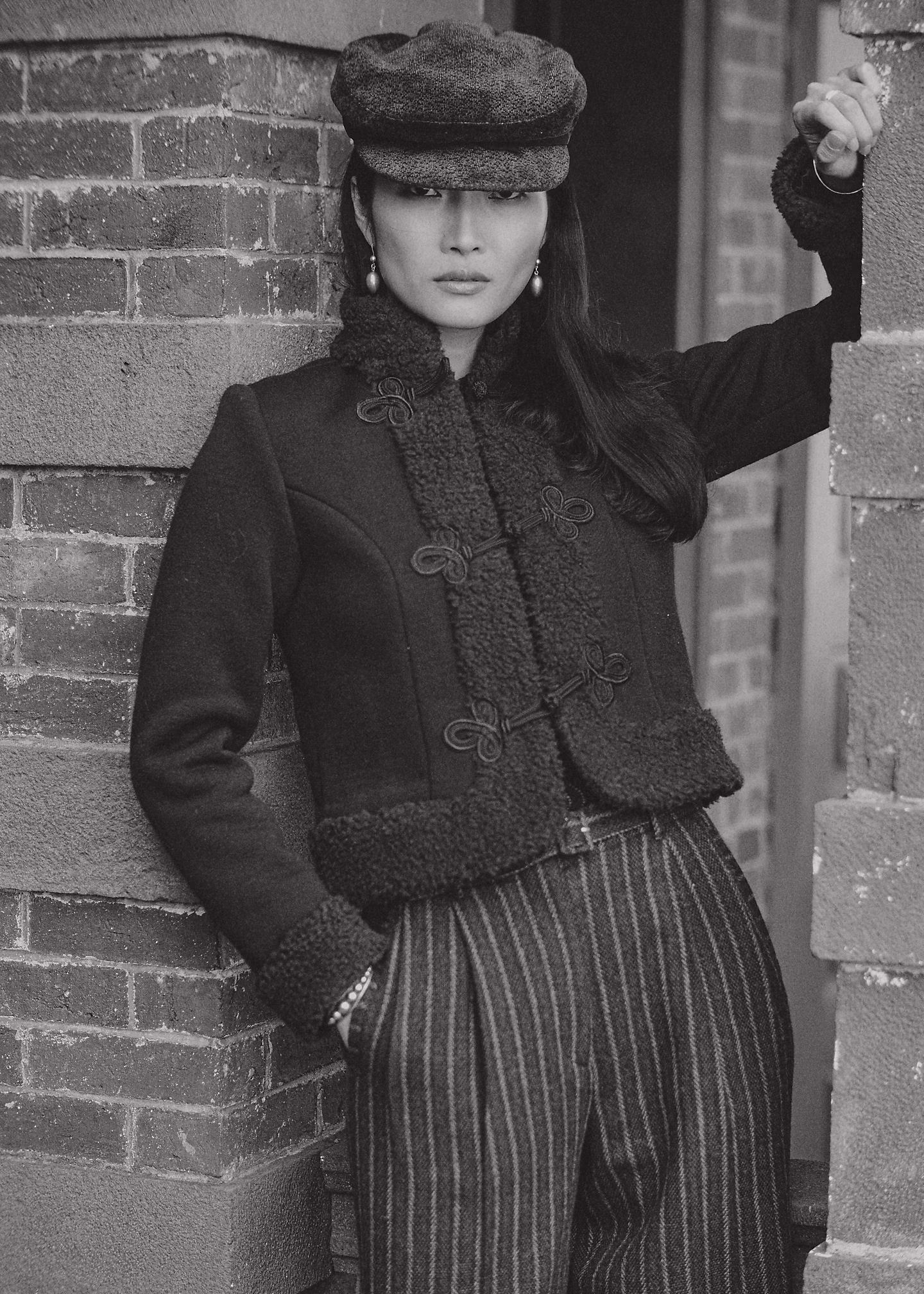 Strickwolljacke mit Kunstlammfellbesatz - RALPH LAUREN OUTLET