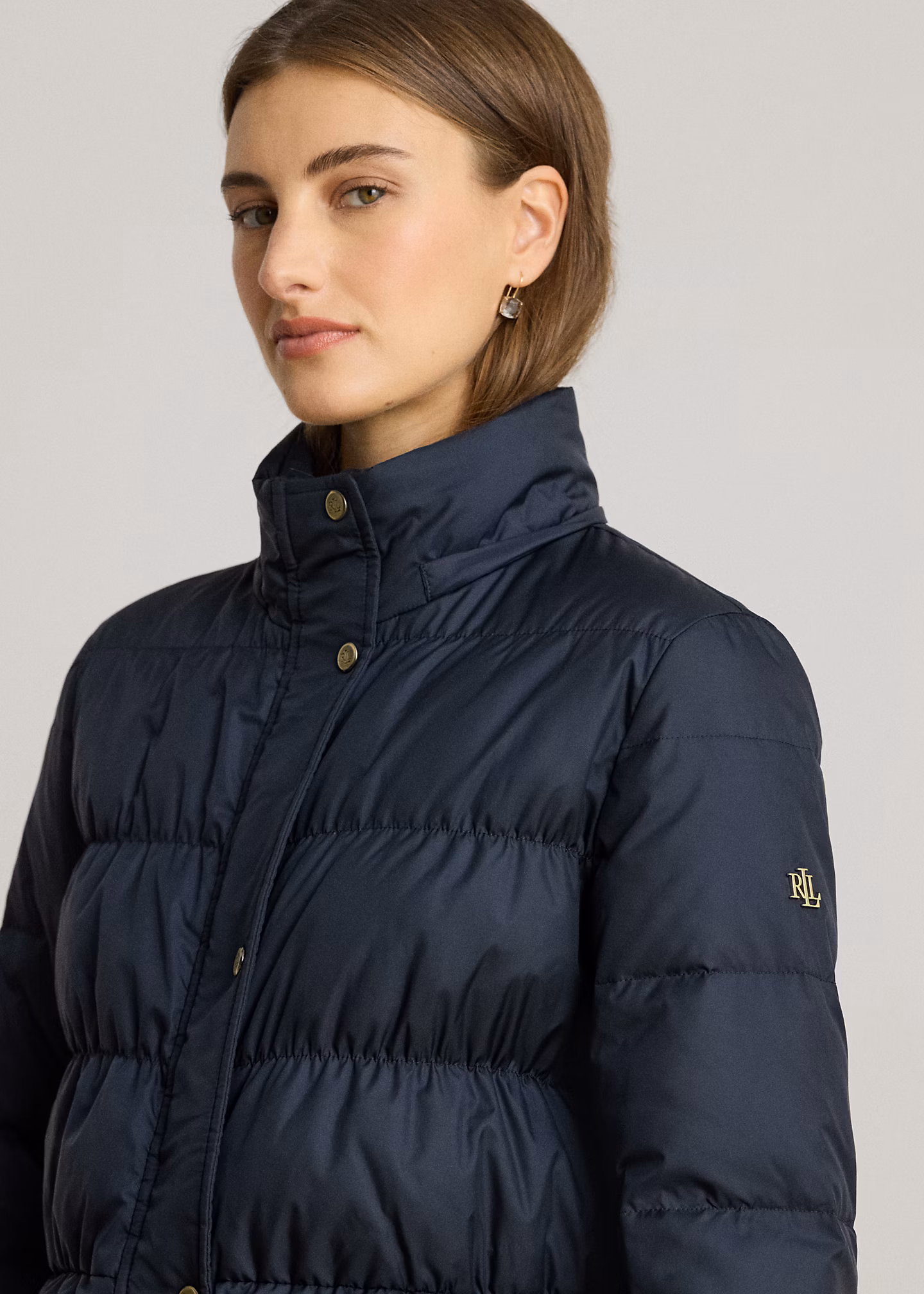 Daunenmantel mit Kapuze und Kunstpelz - RALPH LAUREN OUTLET