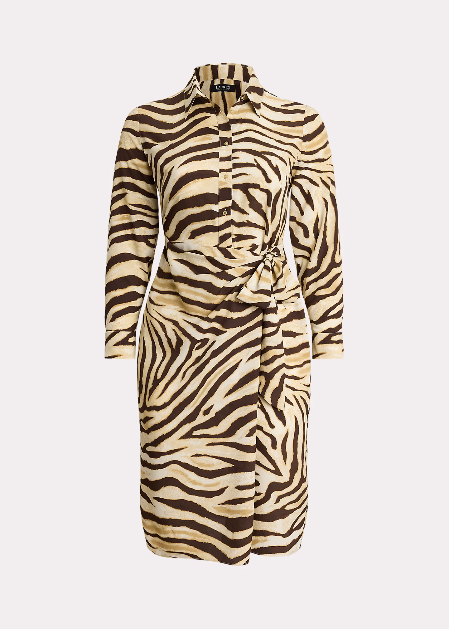 Crêpe-Hemdkleid mit Zebramuster - RALPH LAUREN OUTLET