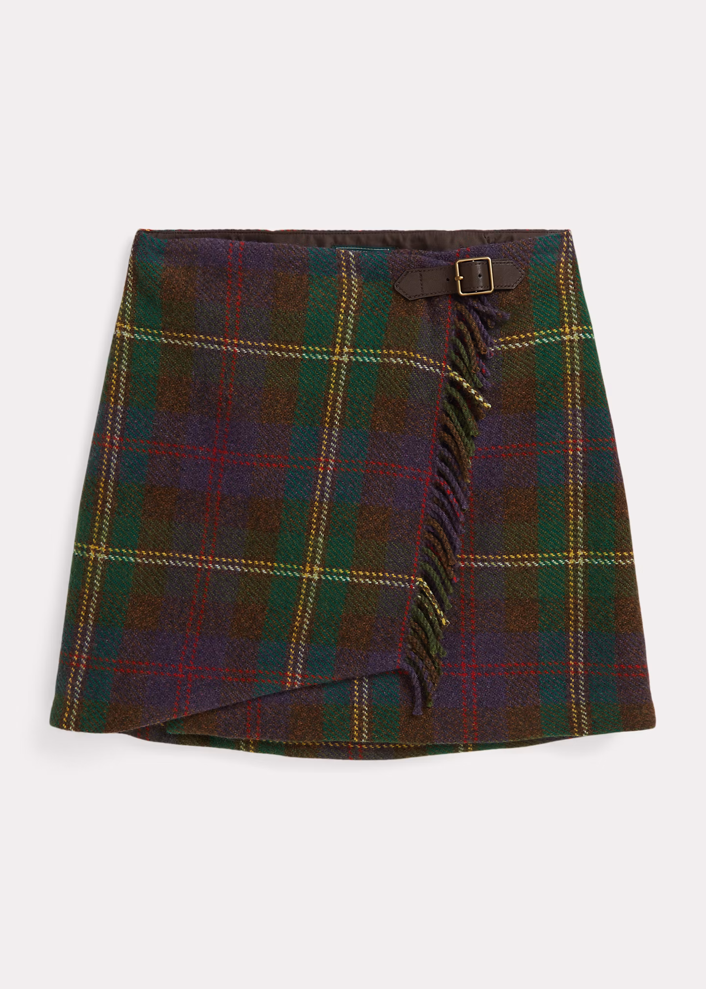 Karierter Wickelrock aus Wollmischung - RALPH LAUREN OUTLET