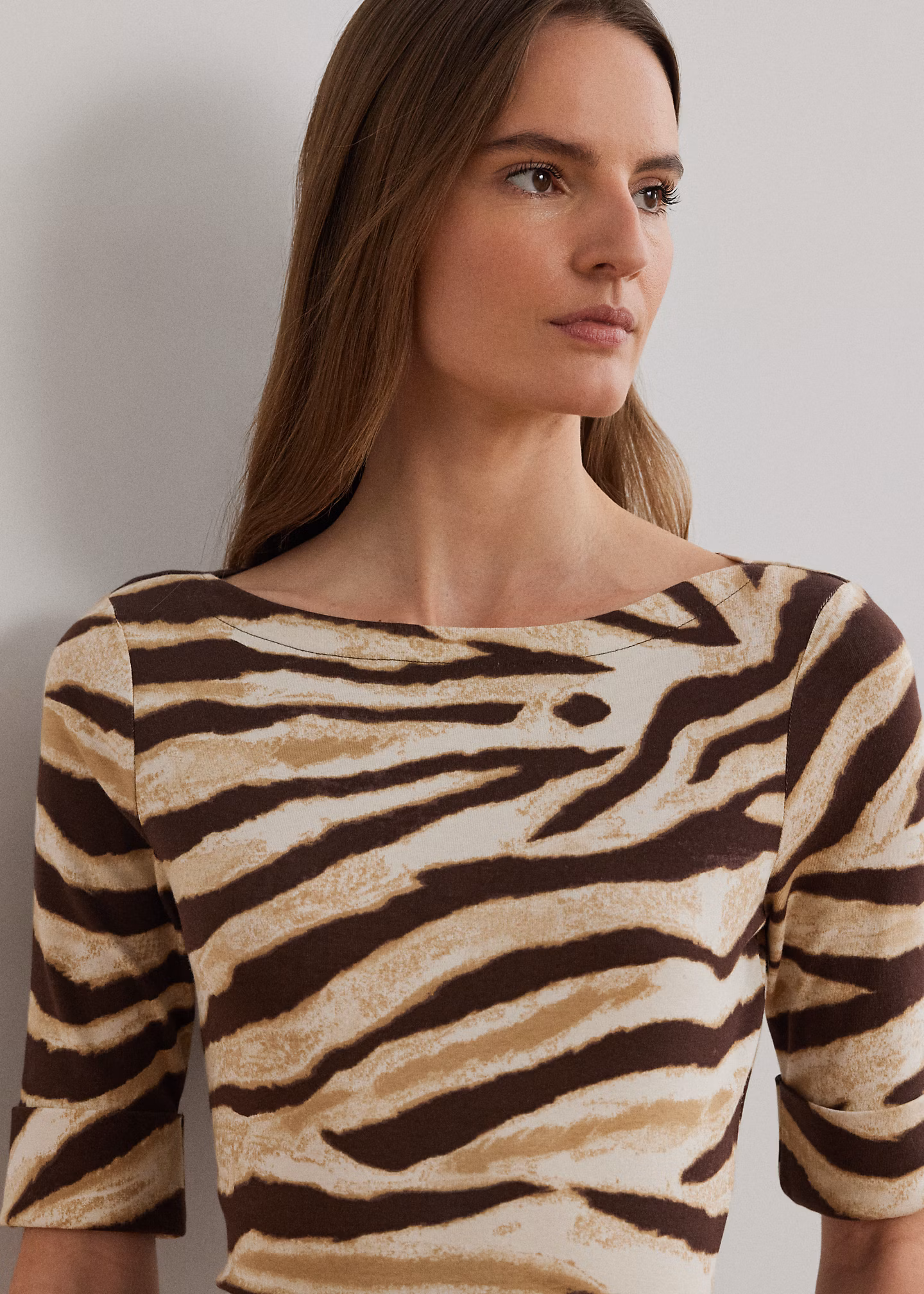 Baumwoll-T-Shirt mit Zebramuster - RALPH LAUREN OUTLET