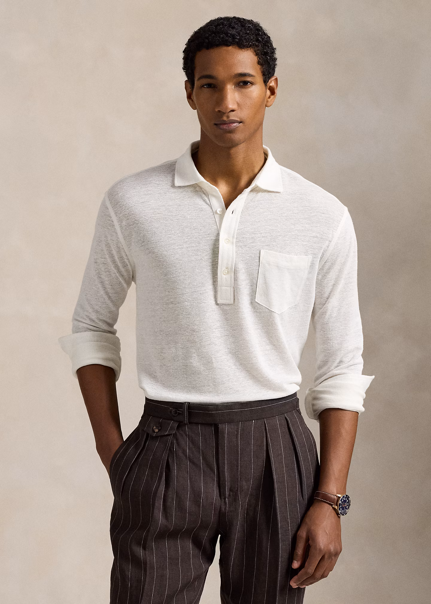 Poloshirt aus Leinen-Piqué - RALPH LAUREN OUTLET