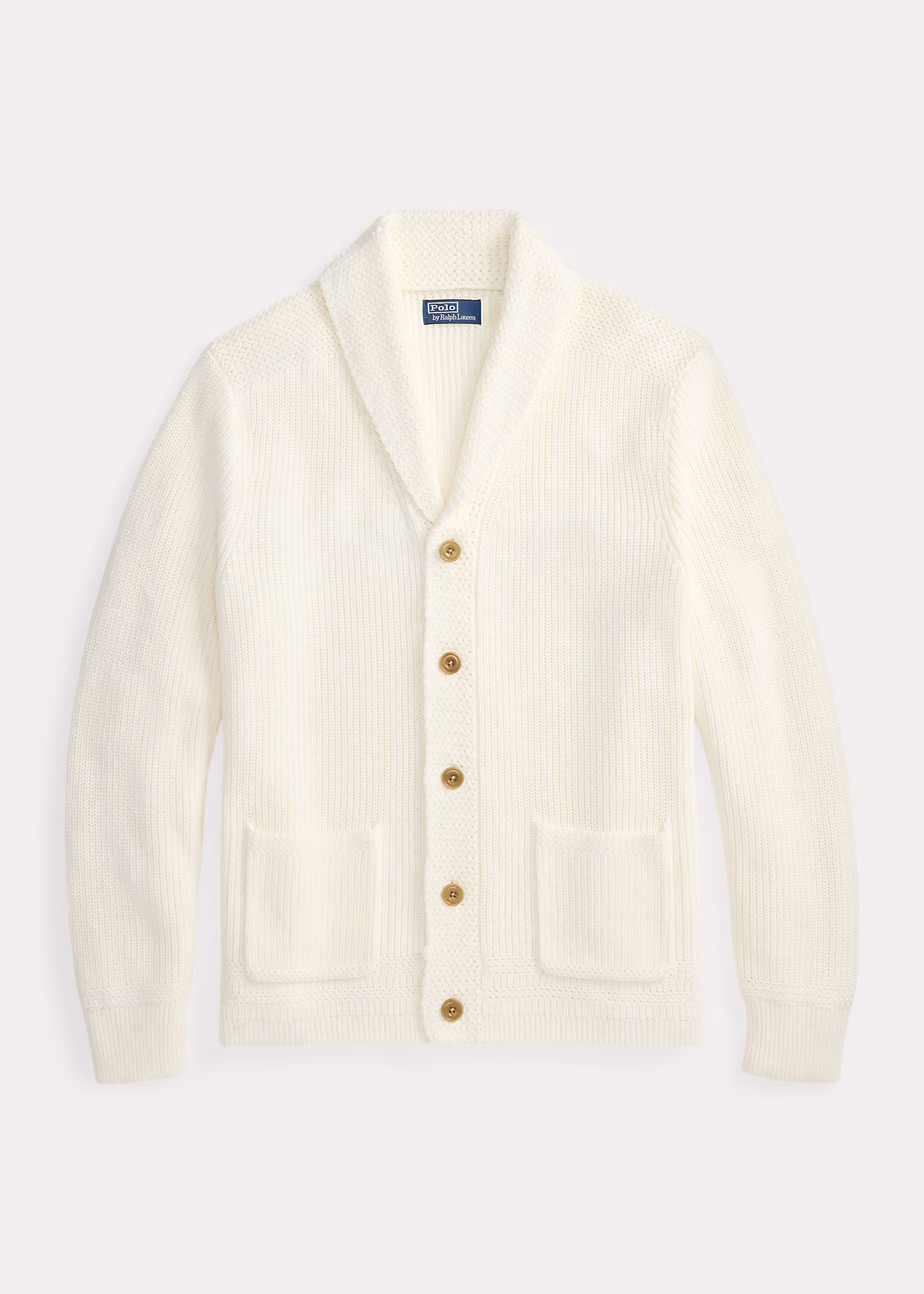 Baumwollstrickjacke mit Schalkragen - RALPH LAUREN OUTLET