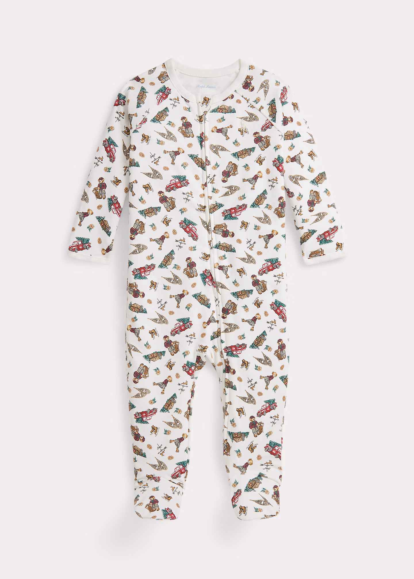 Baumwollstrampler mit Polo Bear - RALPH LAUREN OUTLET