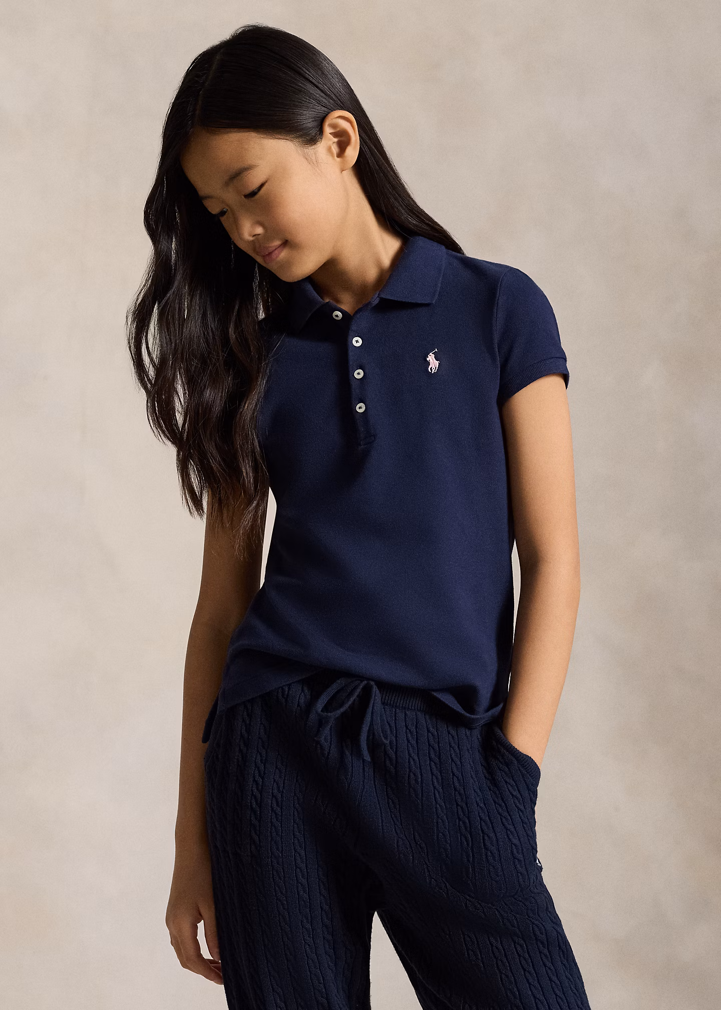 Polo aus Stretch-Baumwollpiqué - RALPH LAUREN OUTLET