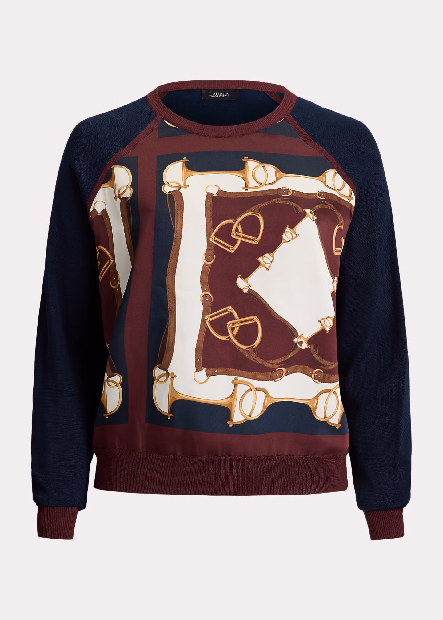 Baumwollmix-Pullover mit Reitsportdruck - RALPH LAUREN OUTLET