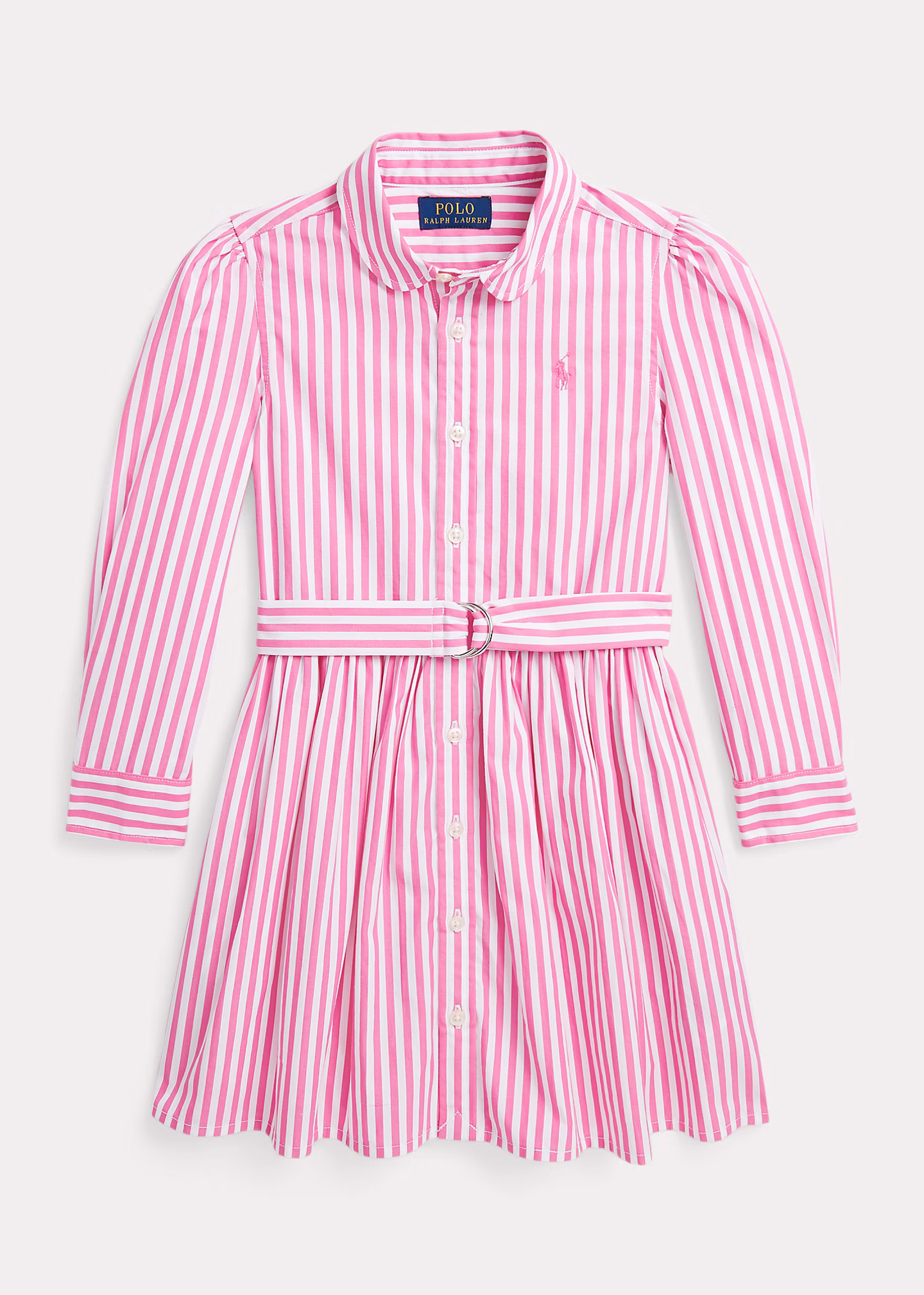 Gestreiftes Hemdkleid mit Gürtel - RALPH LAUREN OUTLET