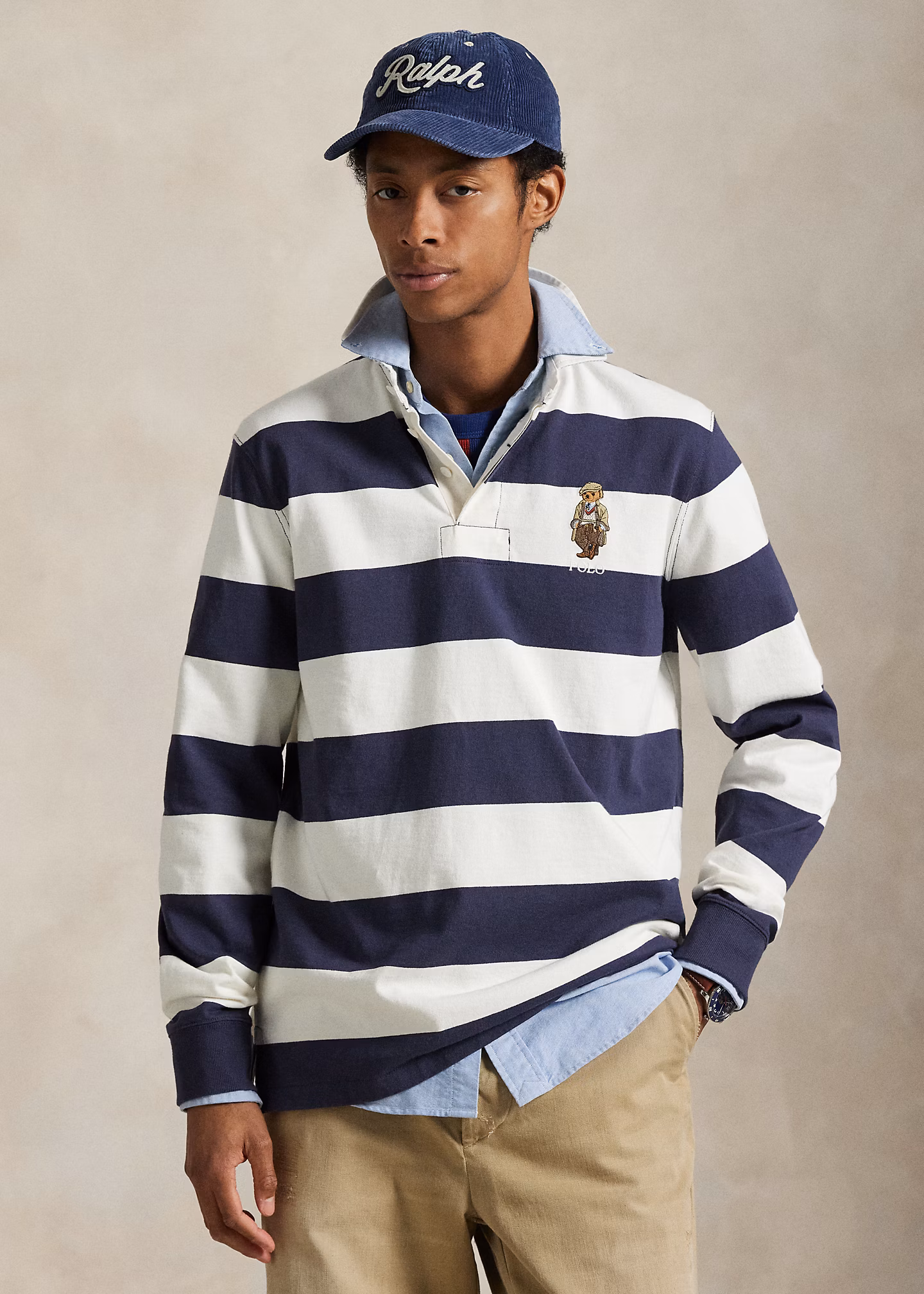 Classic-Fit Rugbyhemd mit Polo Bear - RALPH LAUREN OUTLET