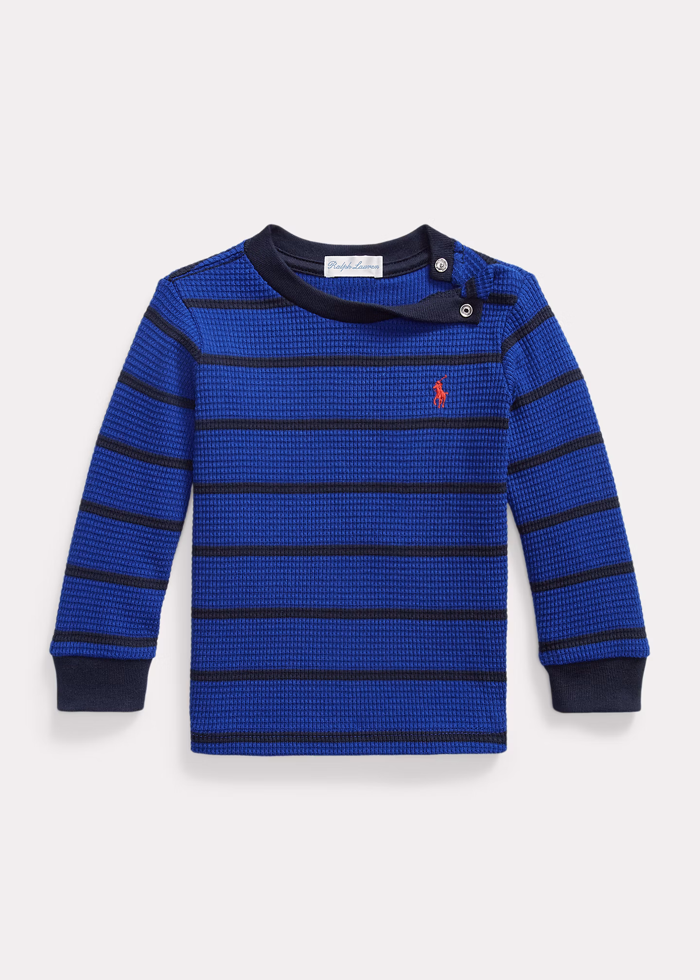 Gestreiftes T-Shirt aus Waffelpiqué - RALPH LAUREN OUTLET