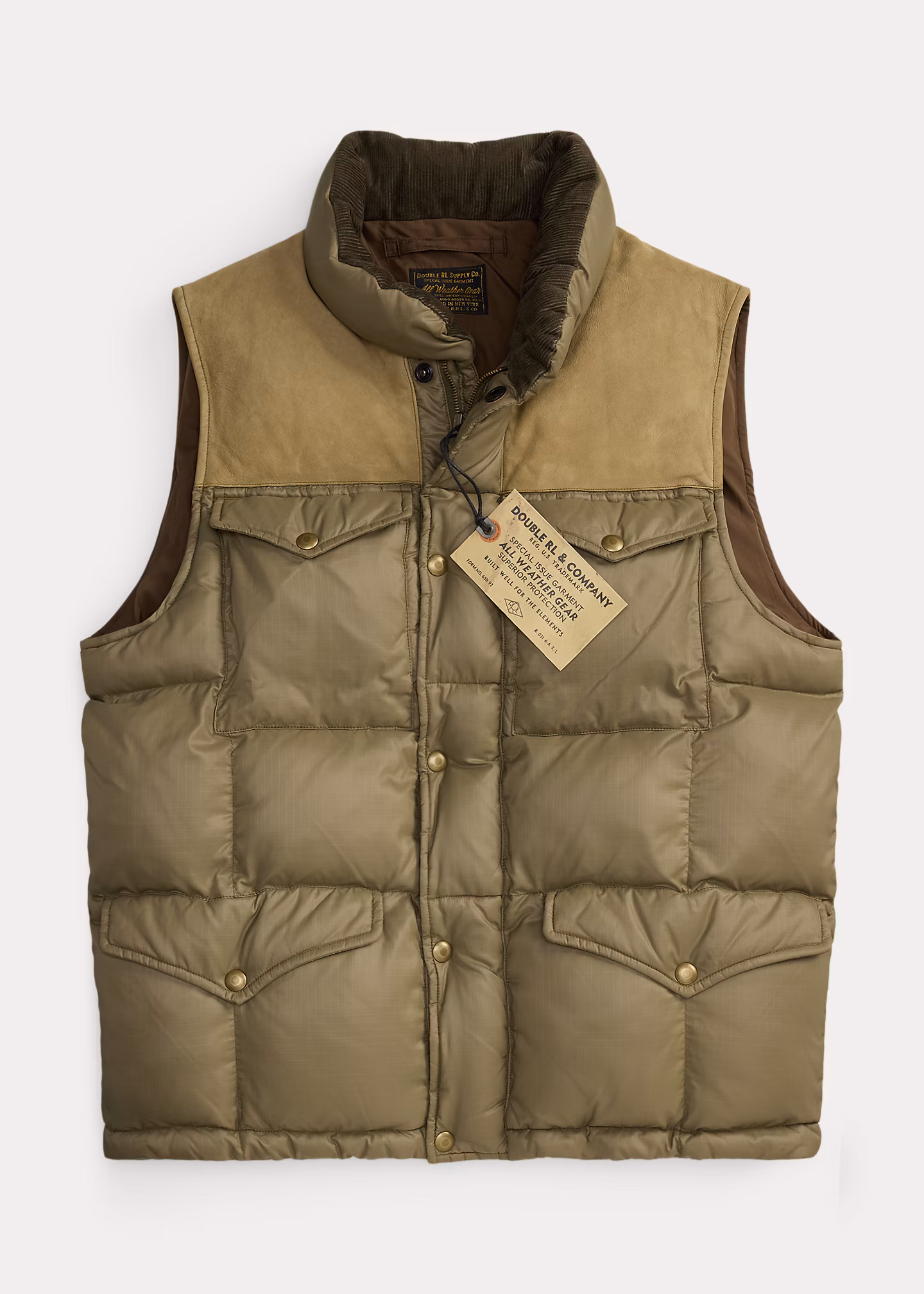 Ripstop-Steppweste mit Lederpasse - RALPH LAUREN OUTLET