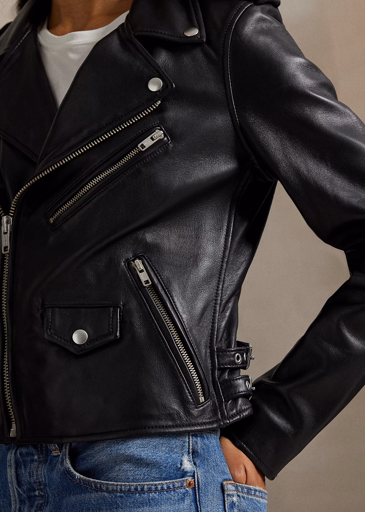 Bikerjacke aus Schafsleder - RALPH LAUREN OUTLET