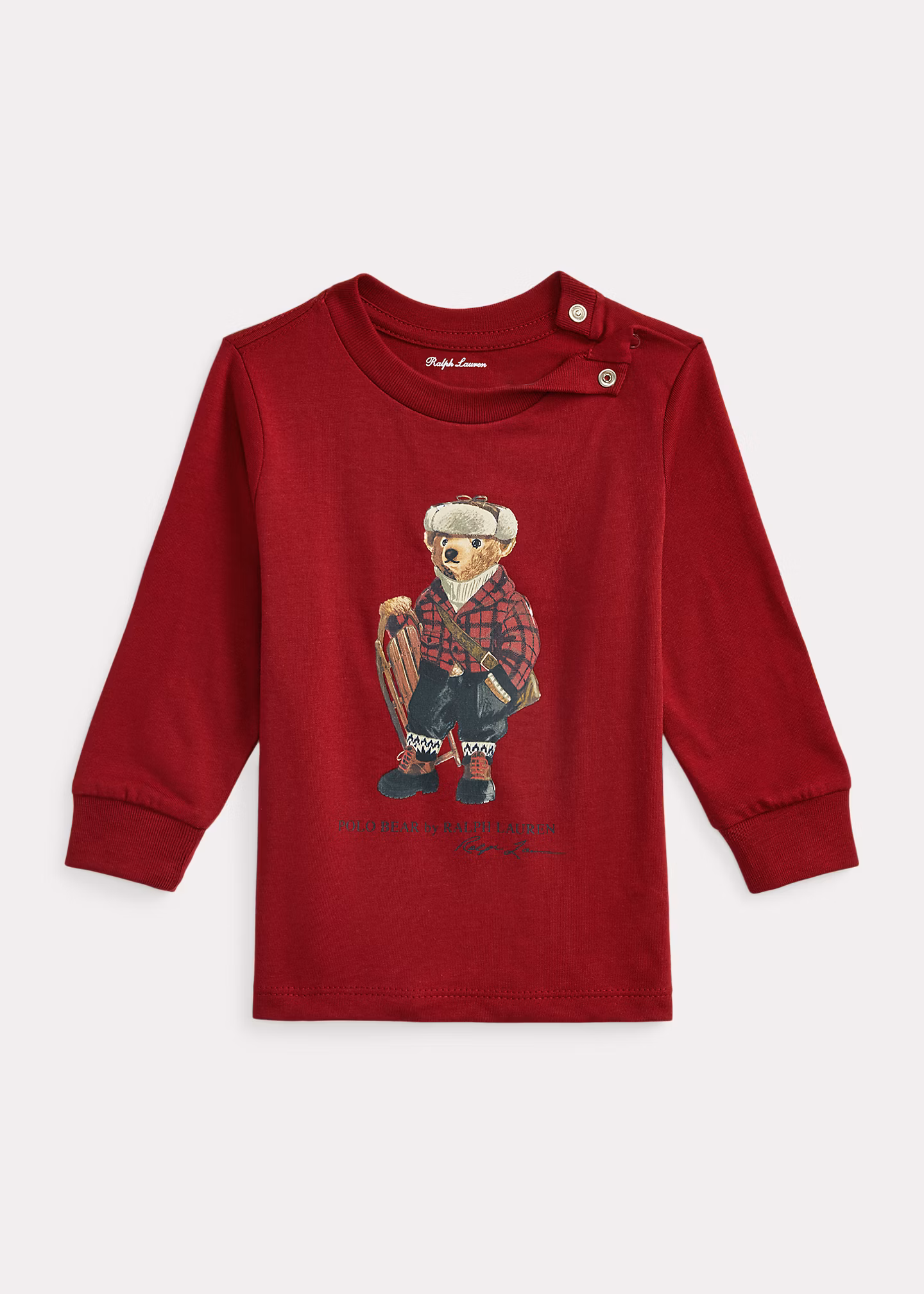 Langärmliges T-Shirt mit Polo Bear - RALPH LAUREN OUTLET