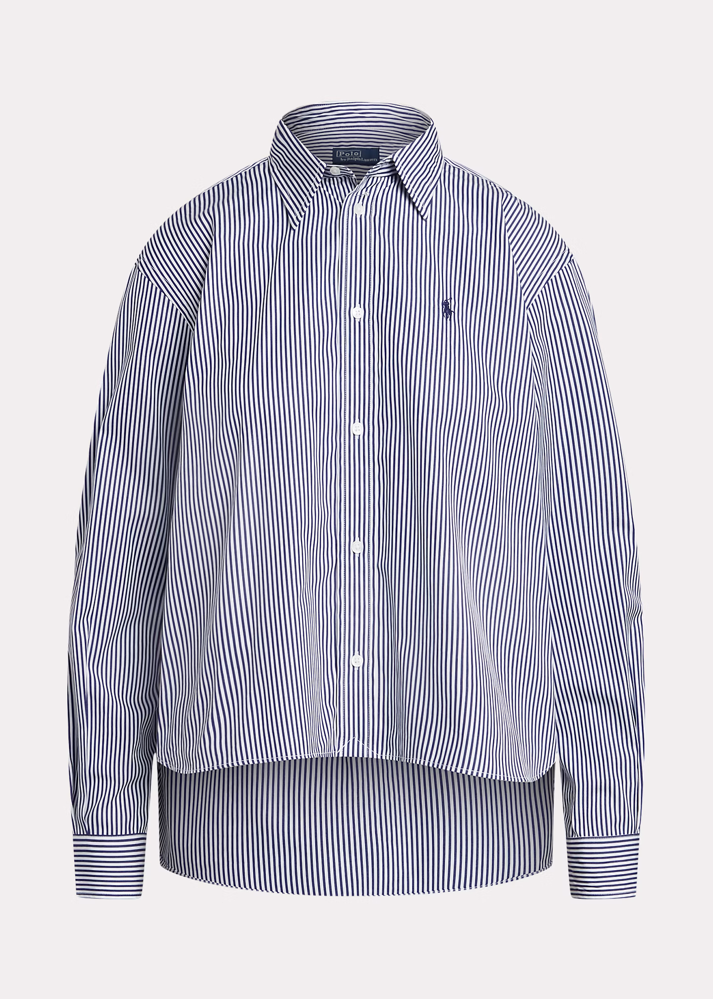 Kastenförmiges Baumwollhemd mit Streifen - RALPH LAUREN OUTLET