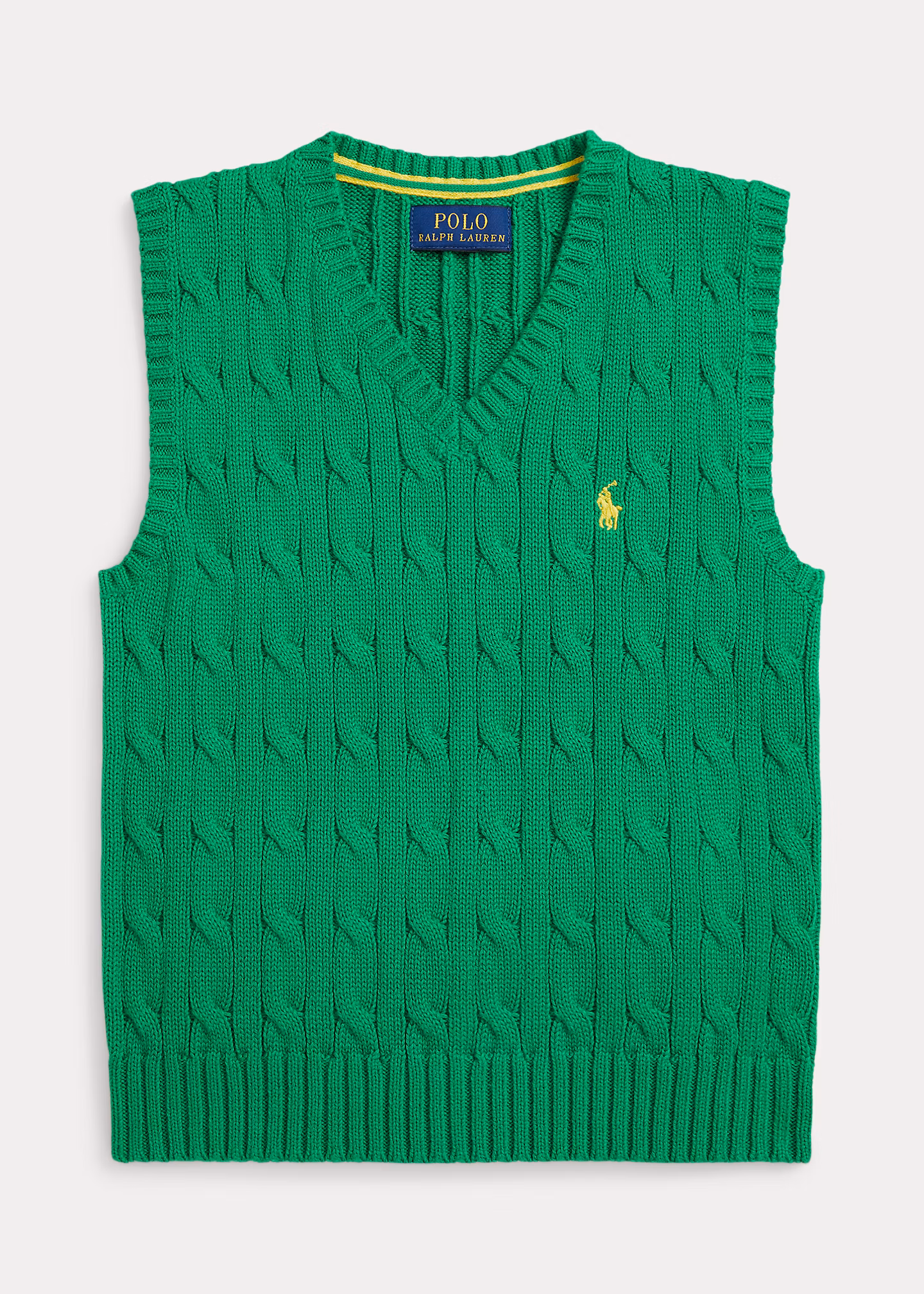 Baumwollpullunder mit Zopfmuster - RALPH LAUREN OUTLET