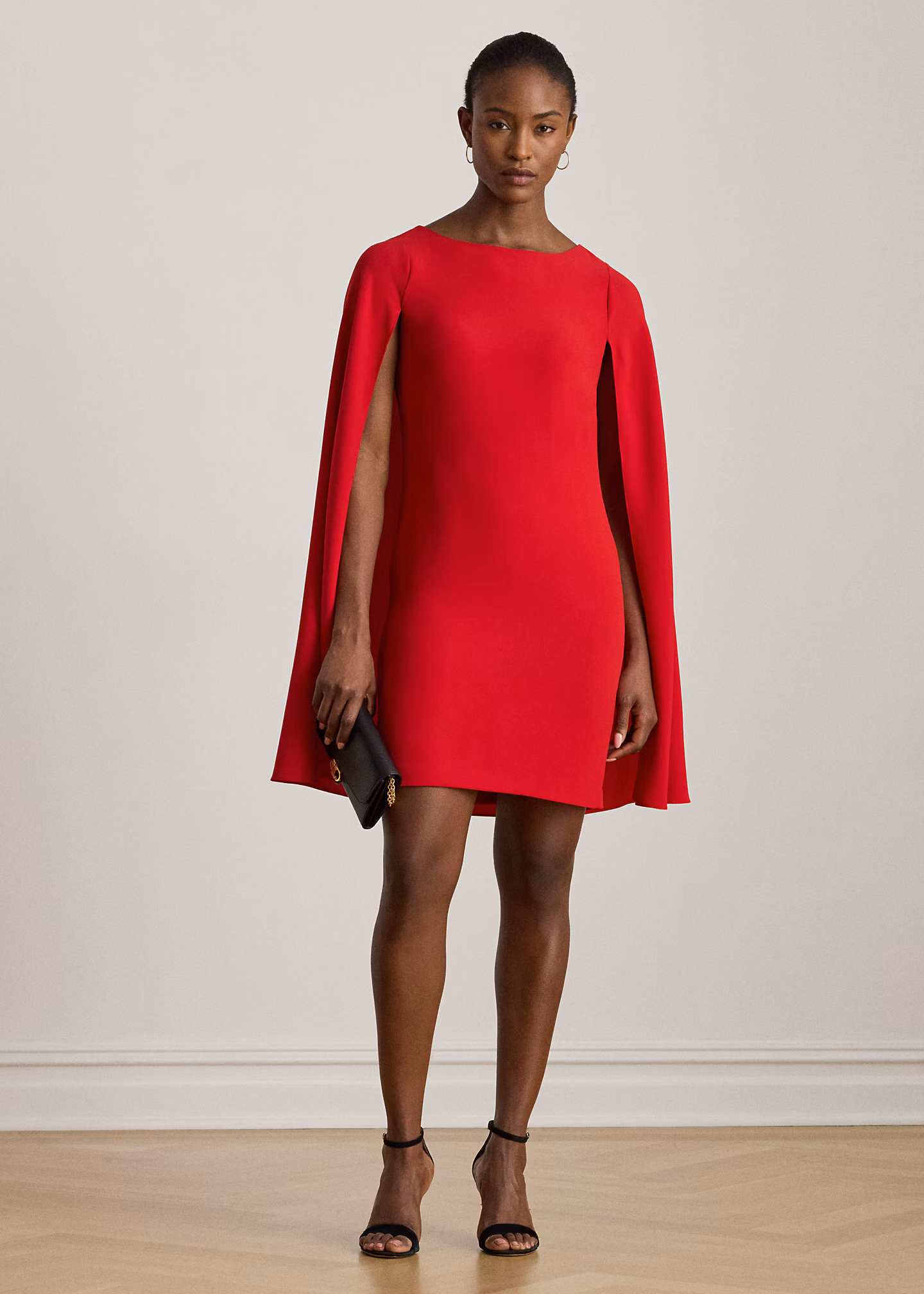 Cape-Cocktailkleid aus Georgette - RALPH LAUREN OUTLET