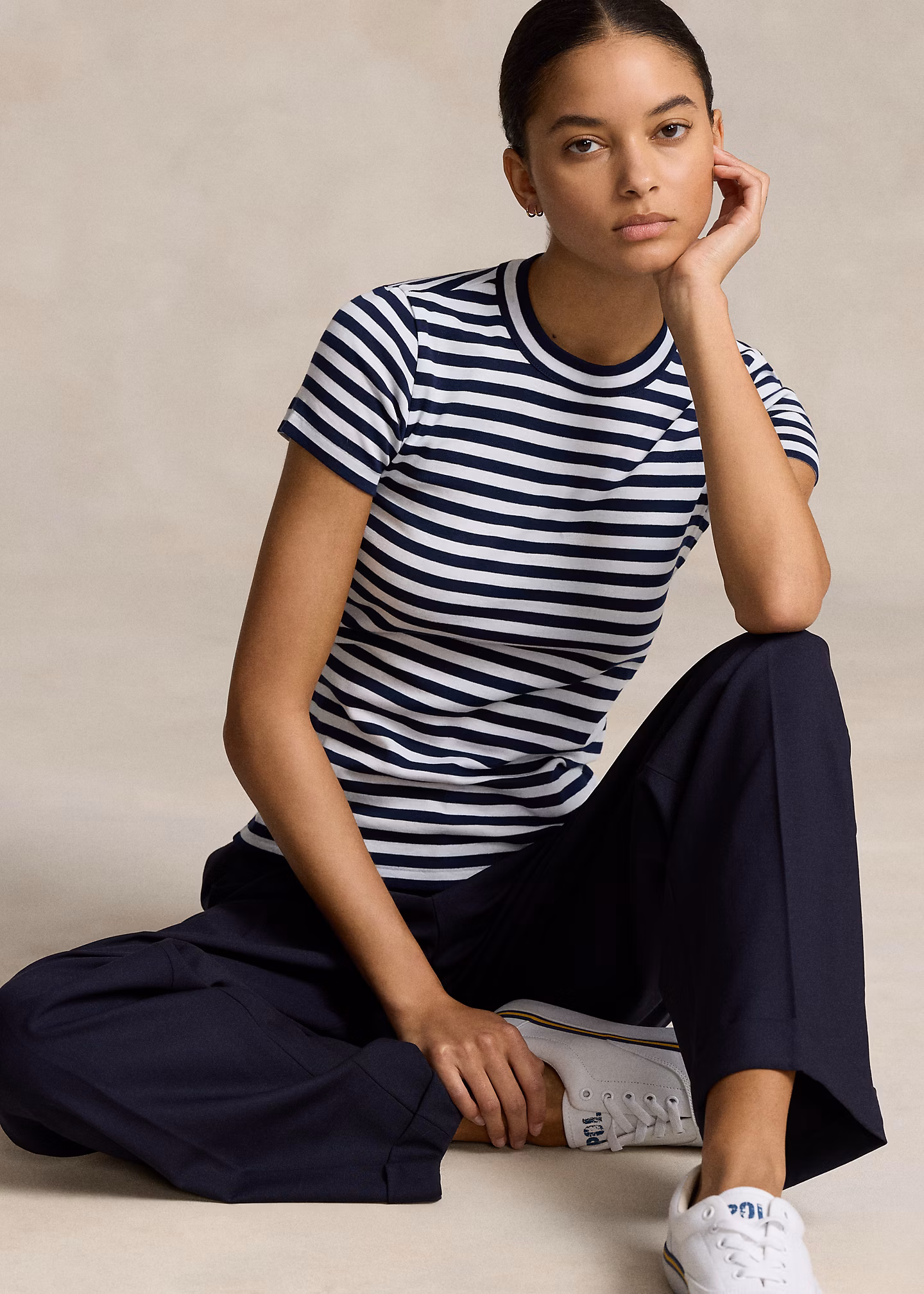 Rundhals-T-Shirt aus Baumwolle - RALPH LAUREN OUTLET