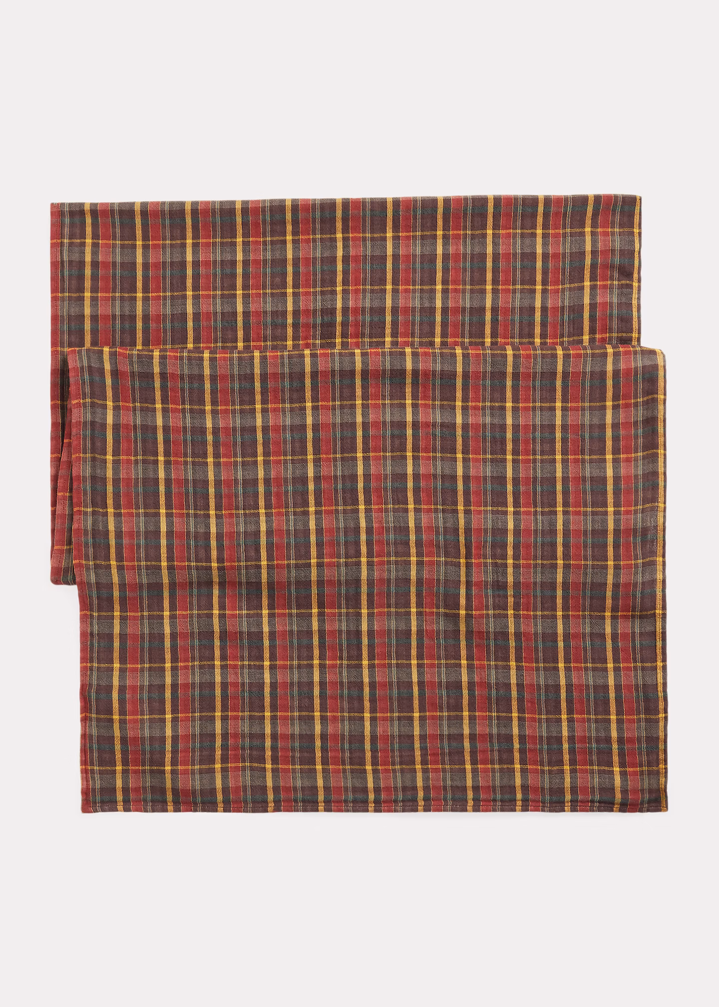 Karierter Schal aus Baumwollstoff - RALPH LAUREN OUTLET