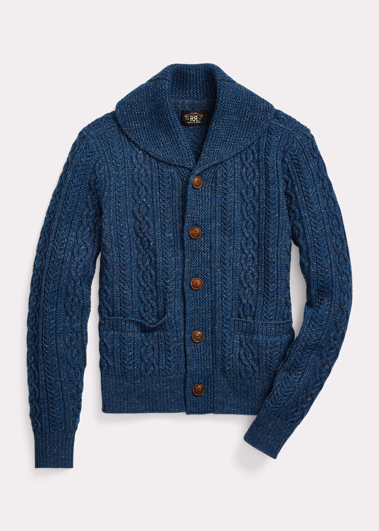 Zopfmuster-Strickjacke mit Schalkragen - RALPH LAUREN OUTLET