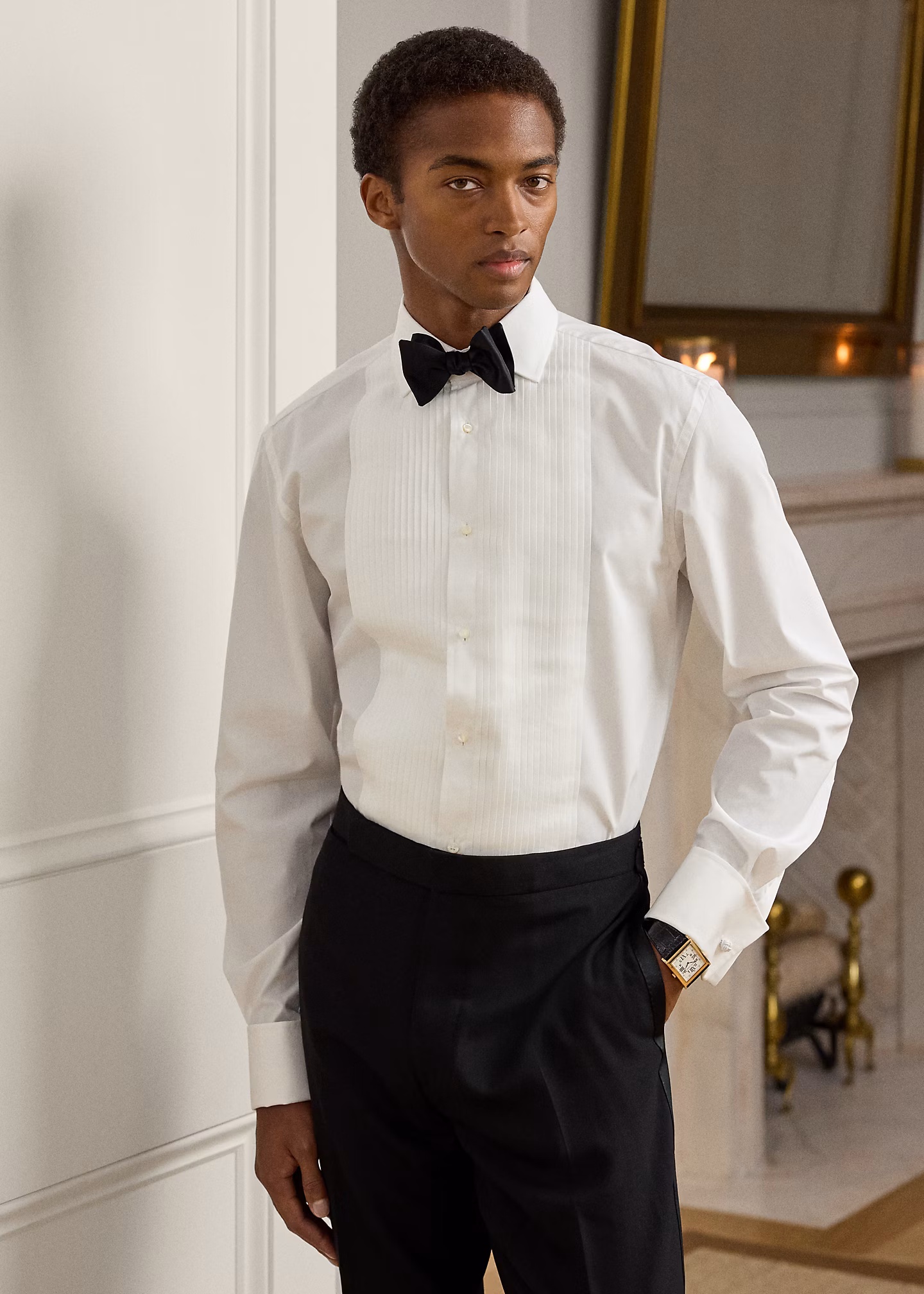 Smokinghemd mit plissiertem Latz - RALPH LAUREN OUTLET