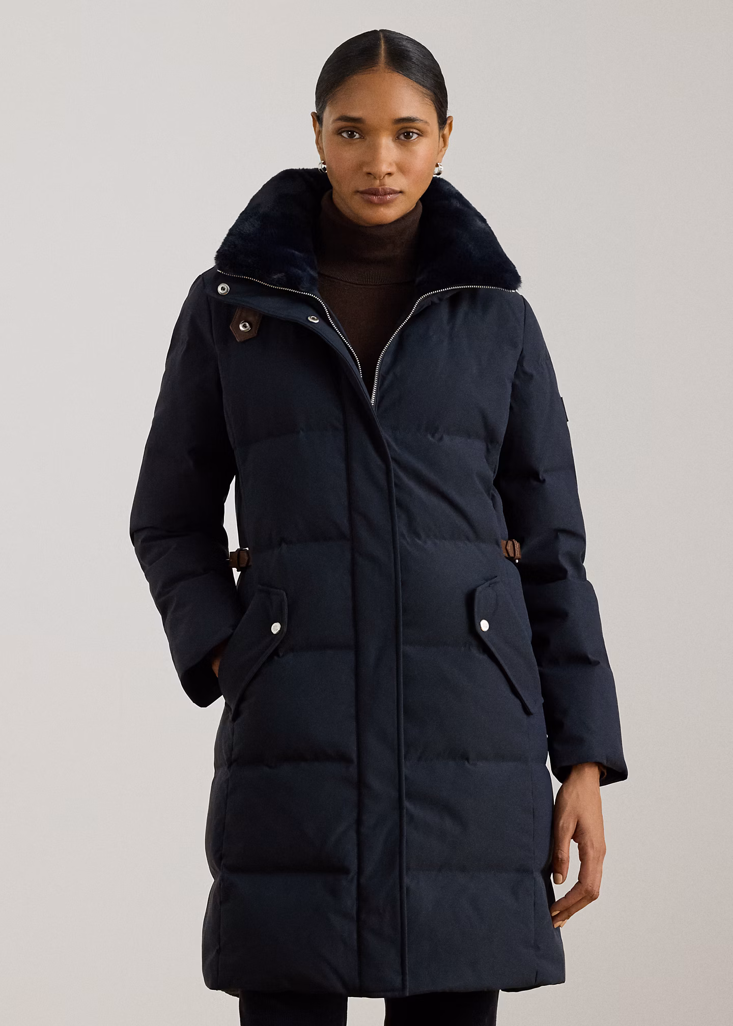 Daunenmantel mit Kunstpelzbesatz - RALPH LAUREN OUTLET