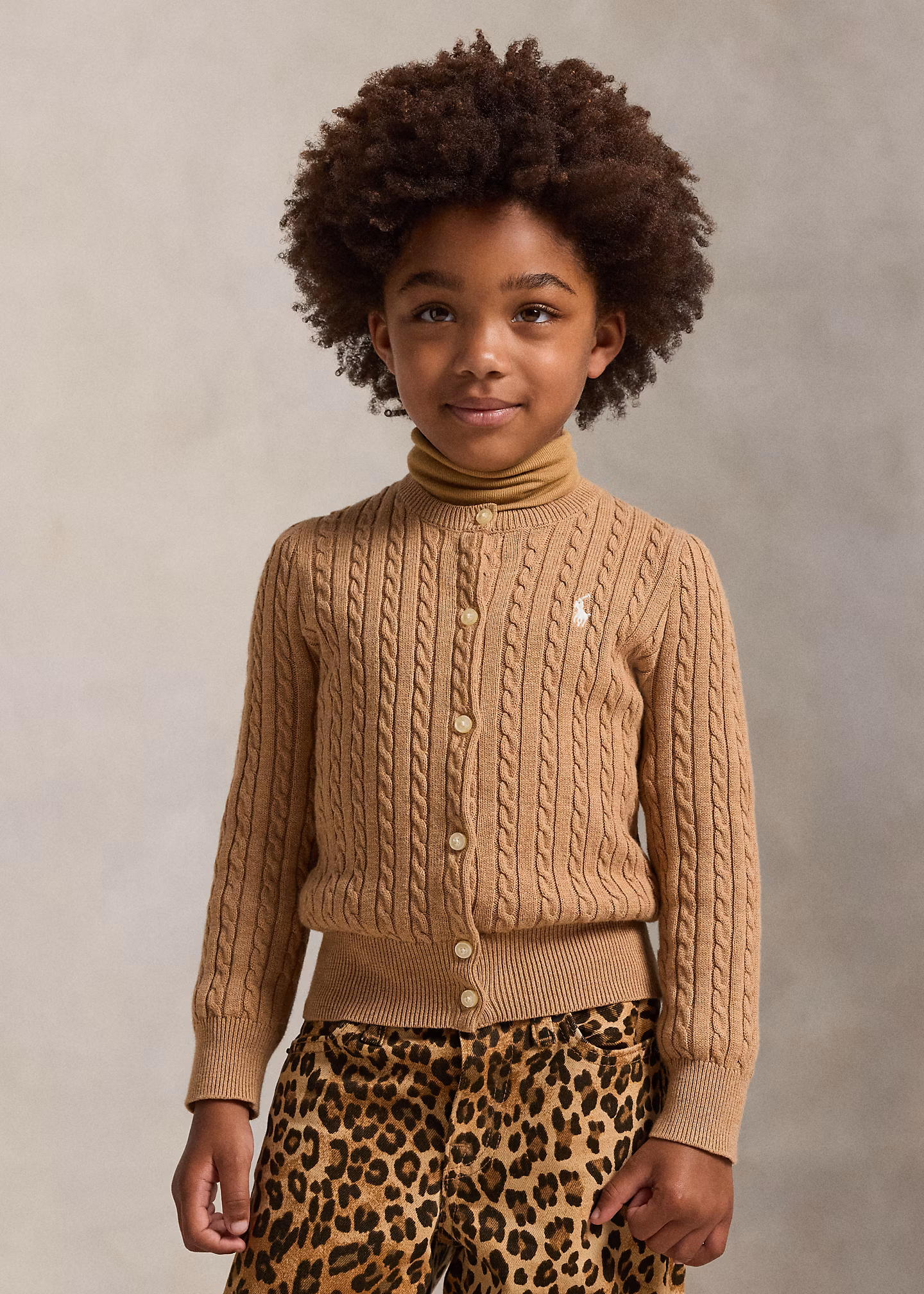 Baumwollcardigan mit Zopfmuster - RALPH LAUREN OUTLET