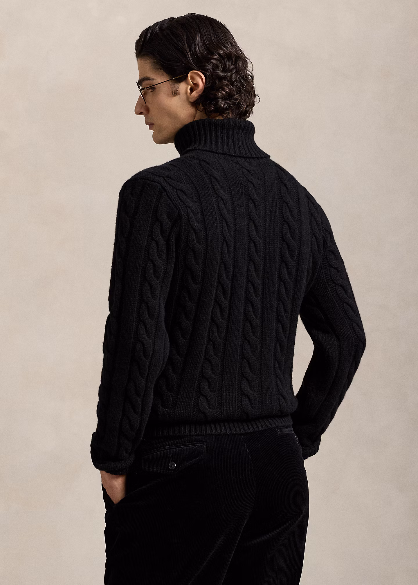 Woll-Kaschmir-Pullover mit Zopfmuster - RALPH LAUREN OUTLET