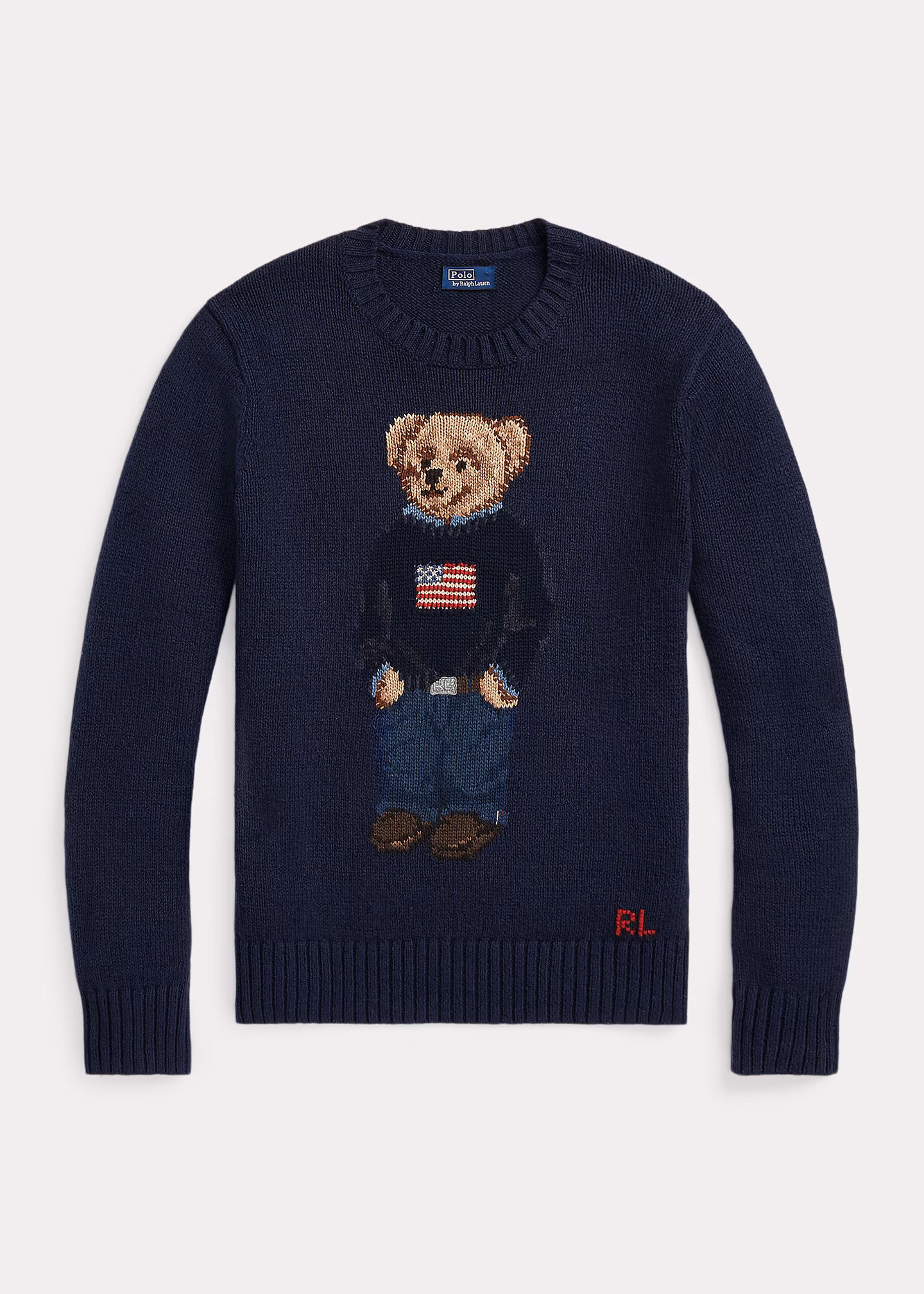 Leinen-Baumwoll-Pullover mit Polo Bear - RALPH LAUREN OUTLET