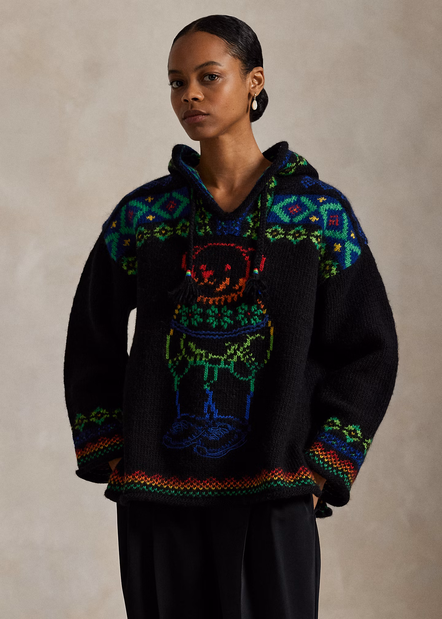 Woll-Kapuzenpullover mit Polo Bear - RALPH LAUREN OUTLET