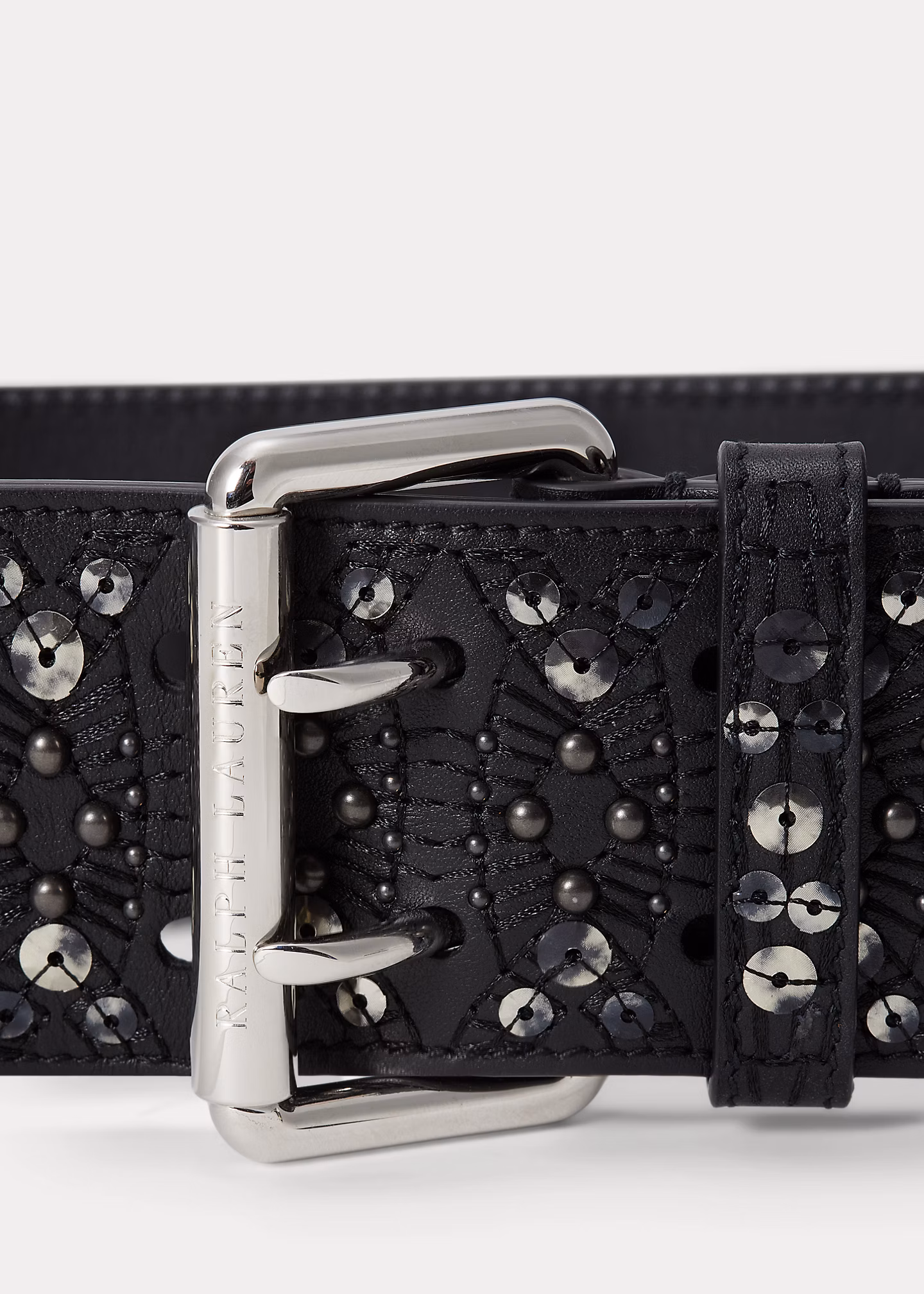 Kalbsledergürtel mit Nieten - RALPH LAUREN OUTLET