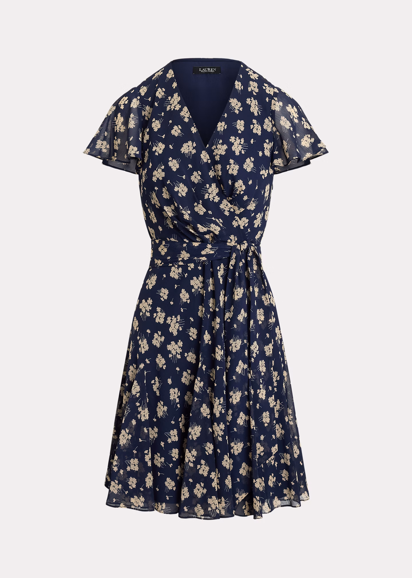 Geblümtes Kleid aus Knittergeorgette - RALPH LAUREN OUTLET