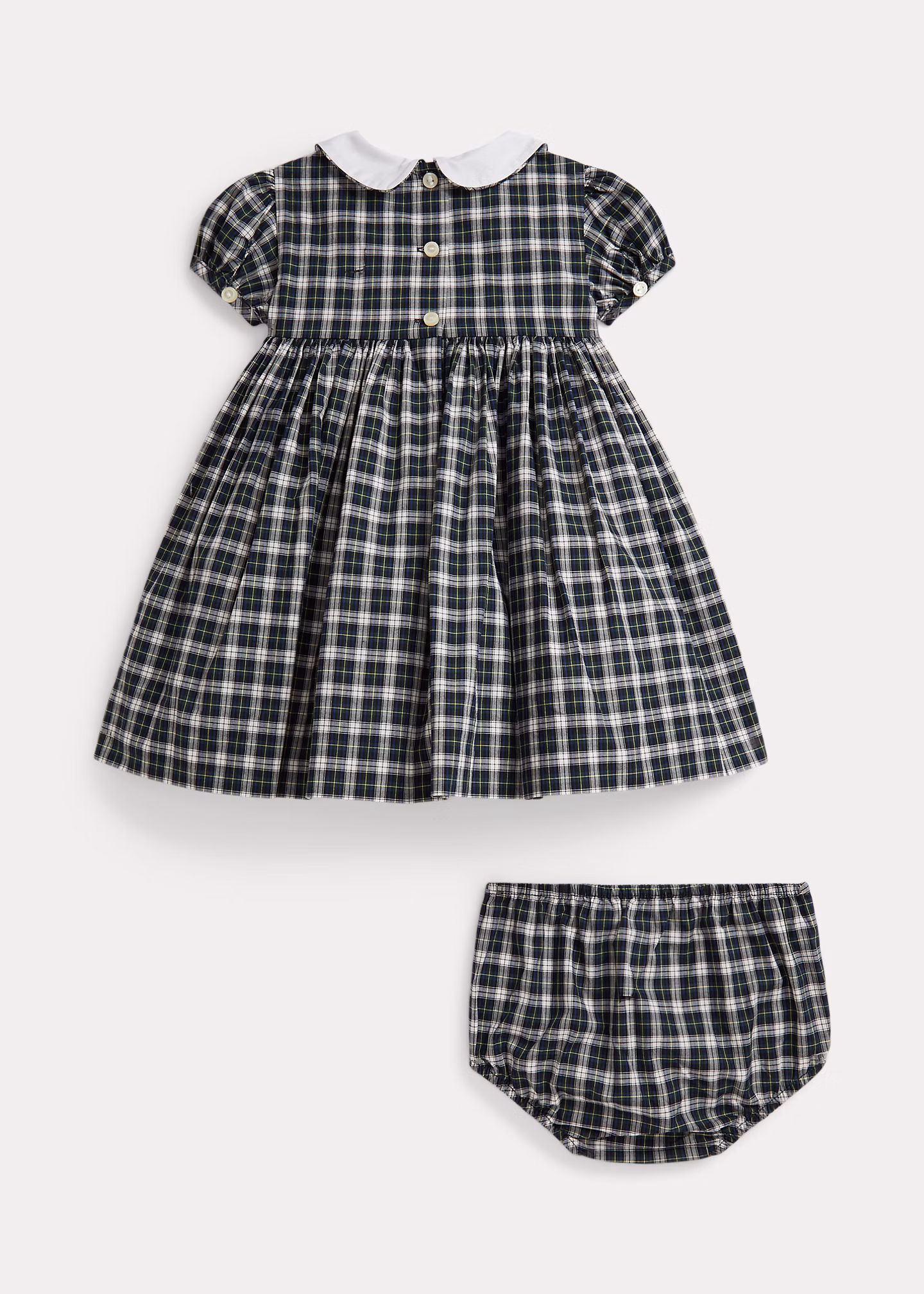 Kariertes Popelinekleid mit Höschen - RALPH LAUREN OUTLET