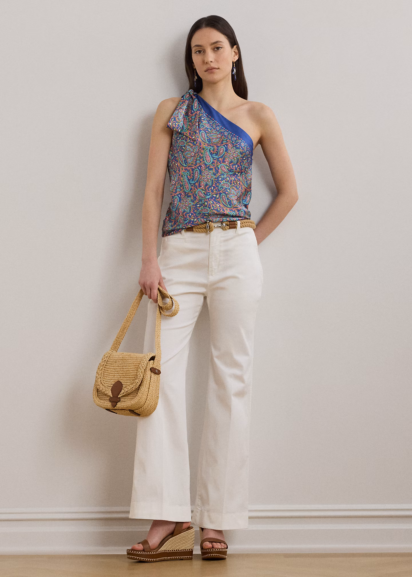 Einschultrige Paisley-Bluse aus Twill - RALPH LAUREN OUTLET