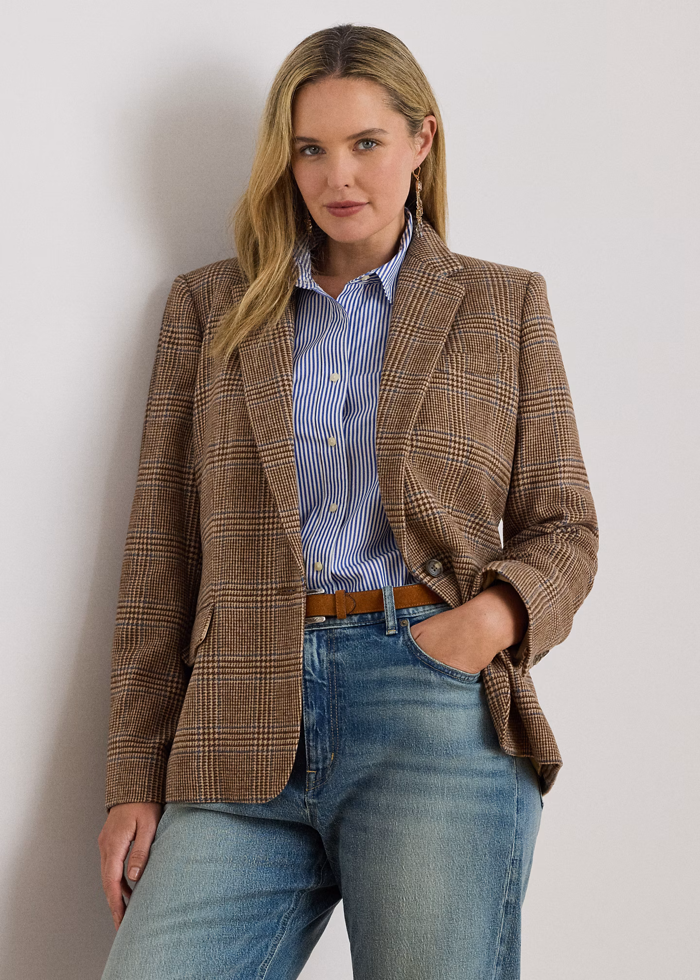 Glencheck-Twillblazer aus Wollmischung - RALPH LAUREN OUTLET