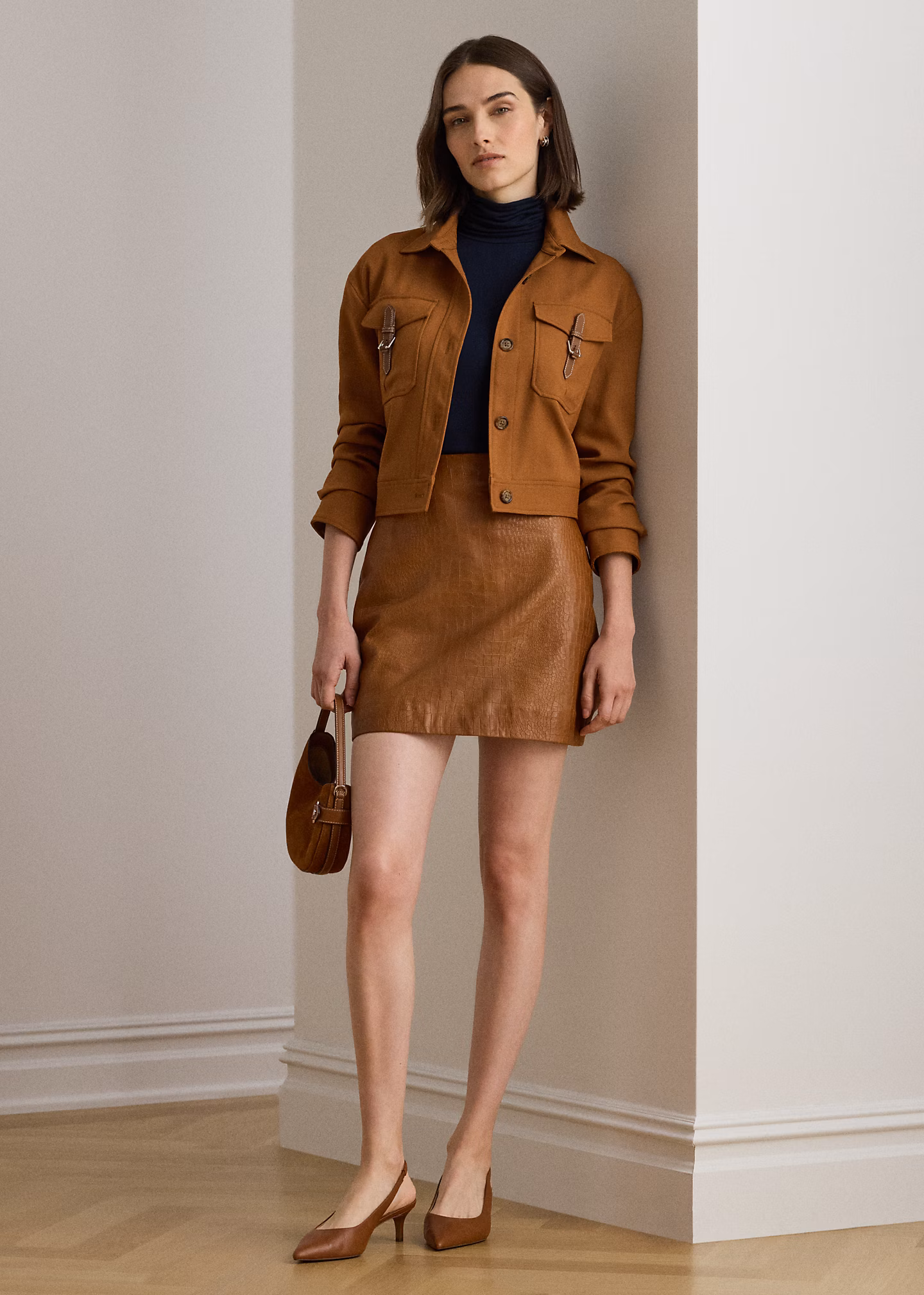 Bleistift-Minirock aus Lammleder - RALPH LAUREN OUTLET