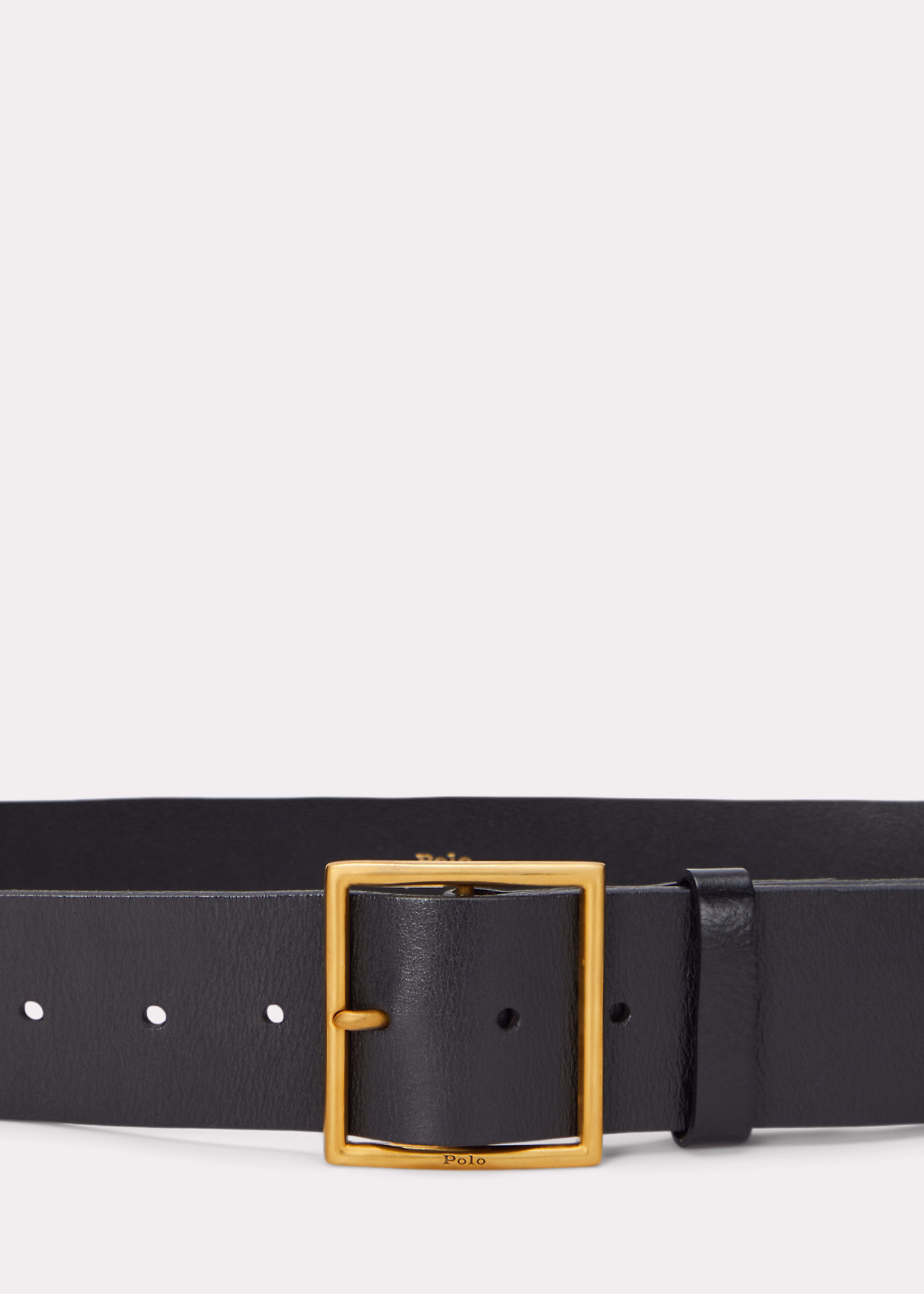 Breiter Ledergürtel mit eckiger Schnalle - RALPH LAUREN OUTLET