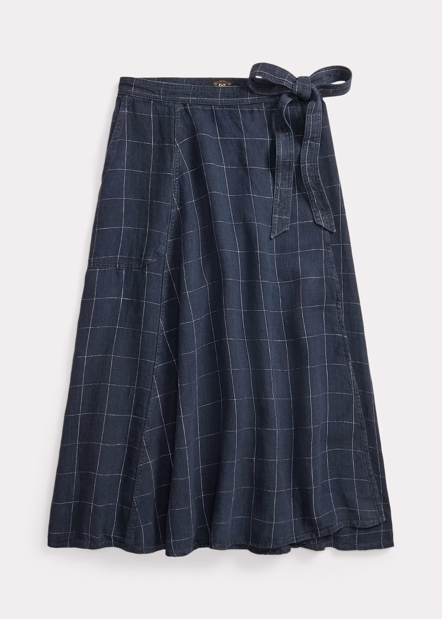 Leinen-Wickelrock mit Windowpane-Karo - RALPH LAUREN OUTLET