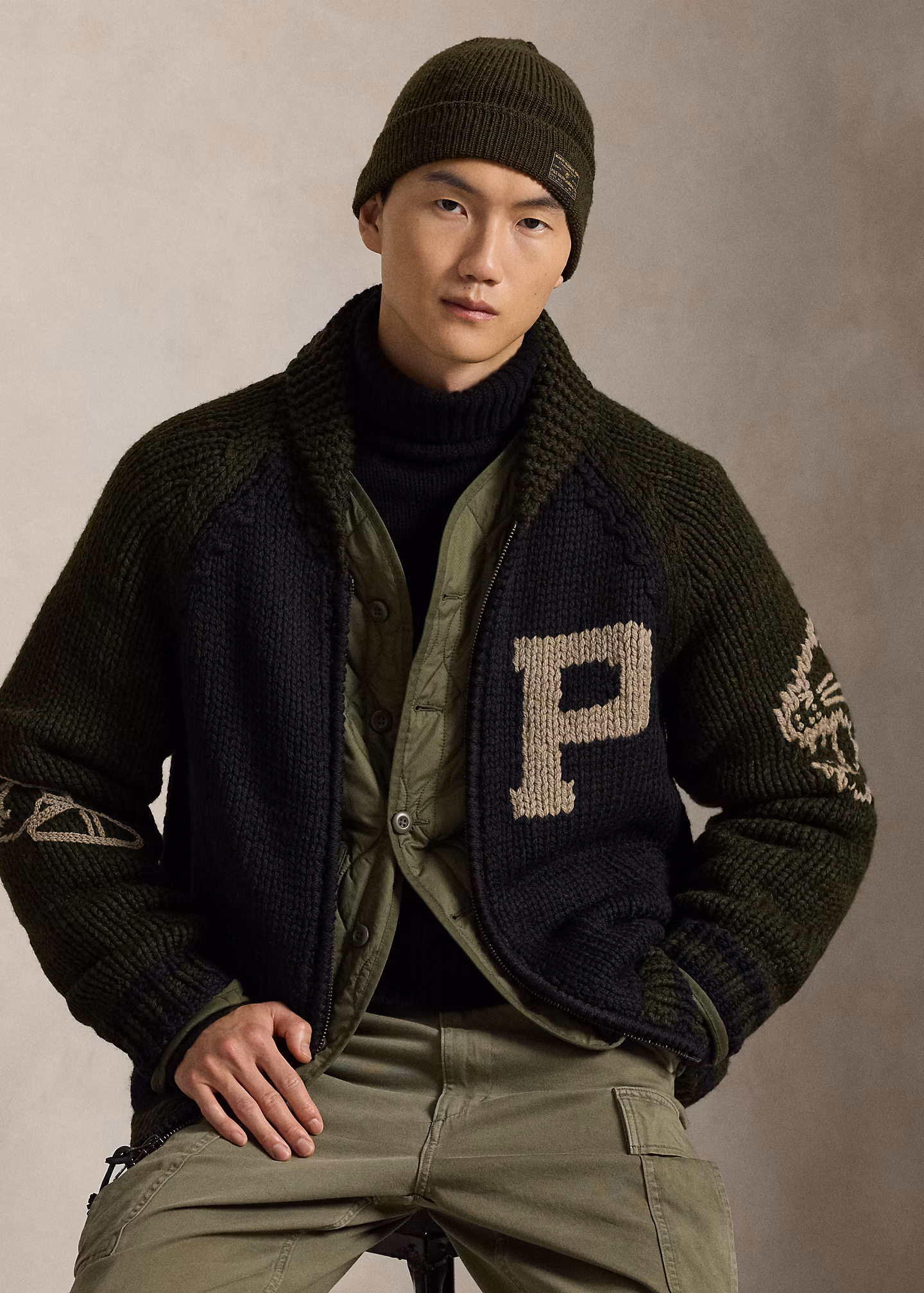 Woll-Strickjacke mit Schalkragen - RALPH LAUREN OUTLET