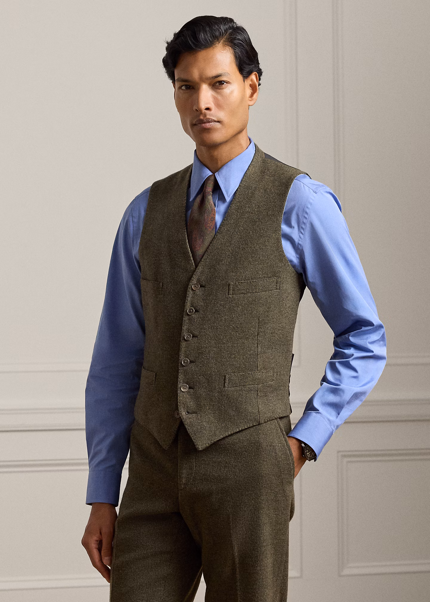 Handgeschneiderte gemusterte Weste - RALPH LAUREN OUTLET