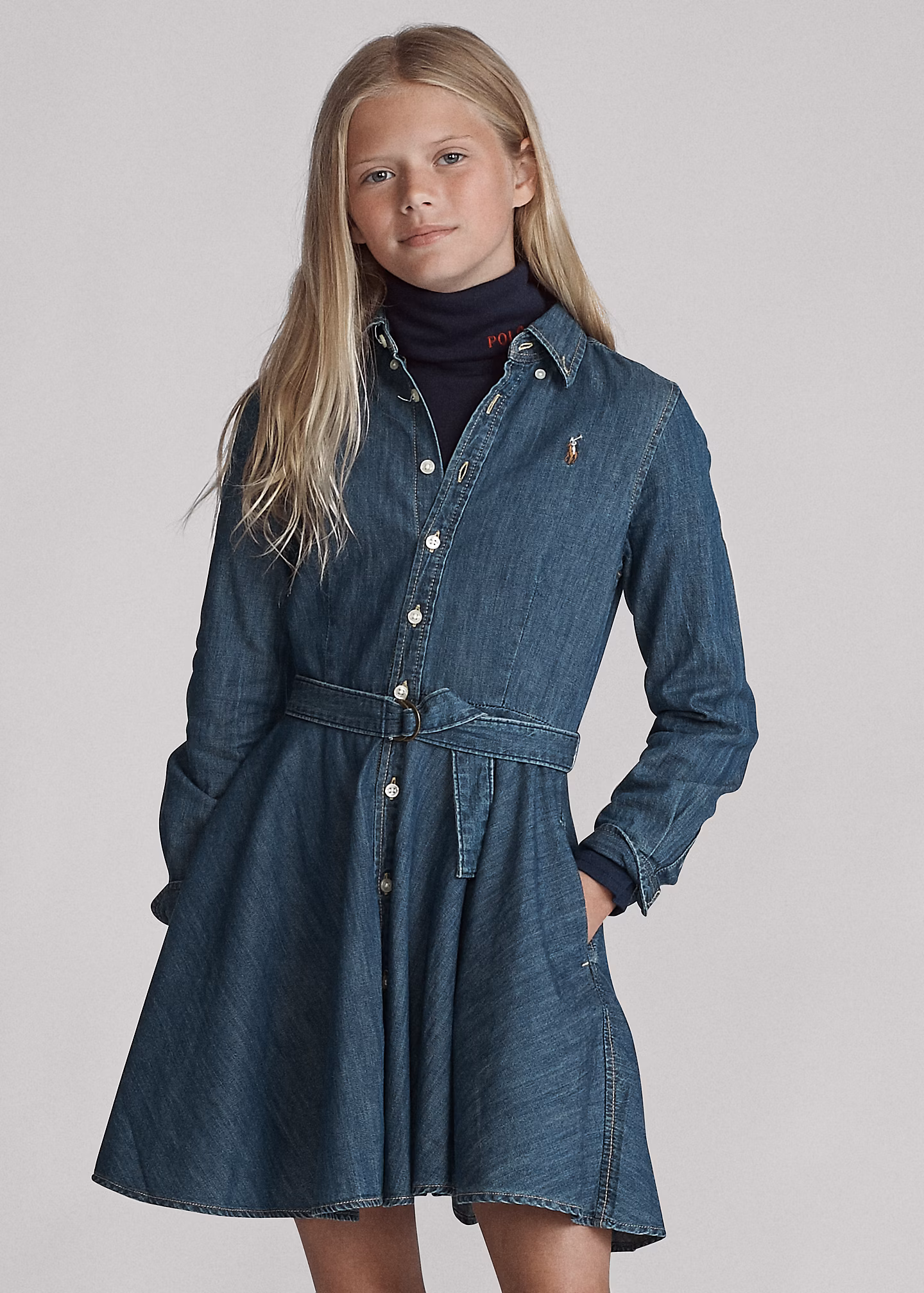 Hemdkleid aus Baumwoll-Denim - RALPH LAUREN OUTLET