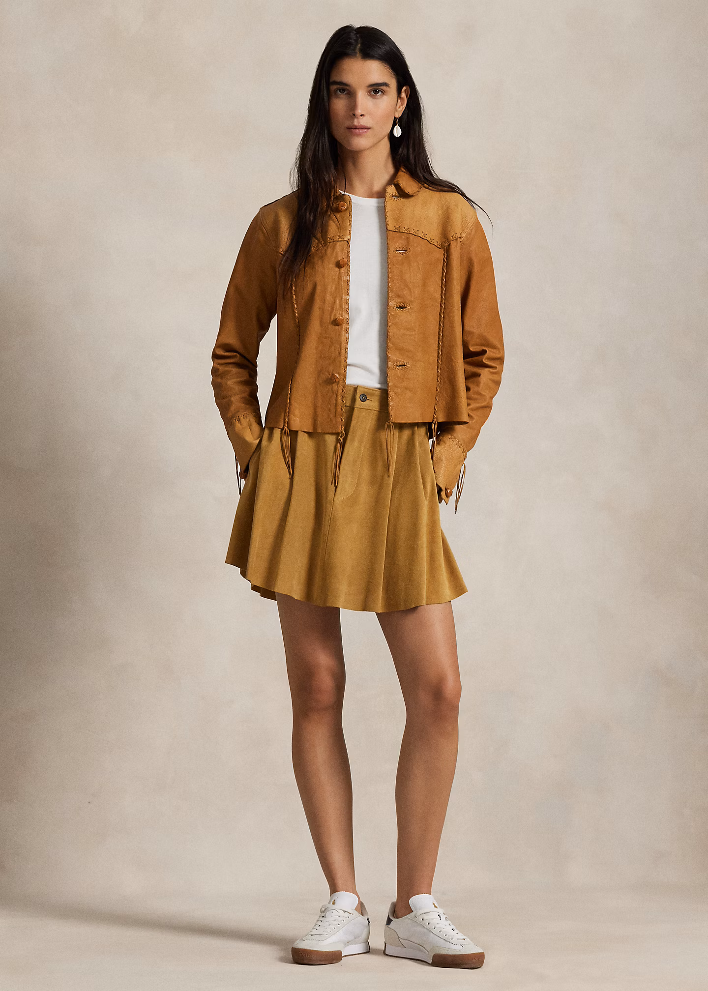 Wildlederrock mit Falten - RALPH LAUREN OUTLET